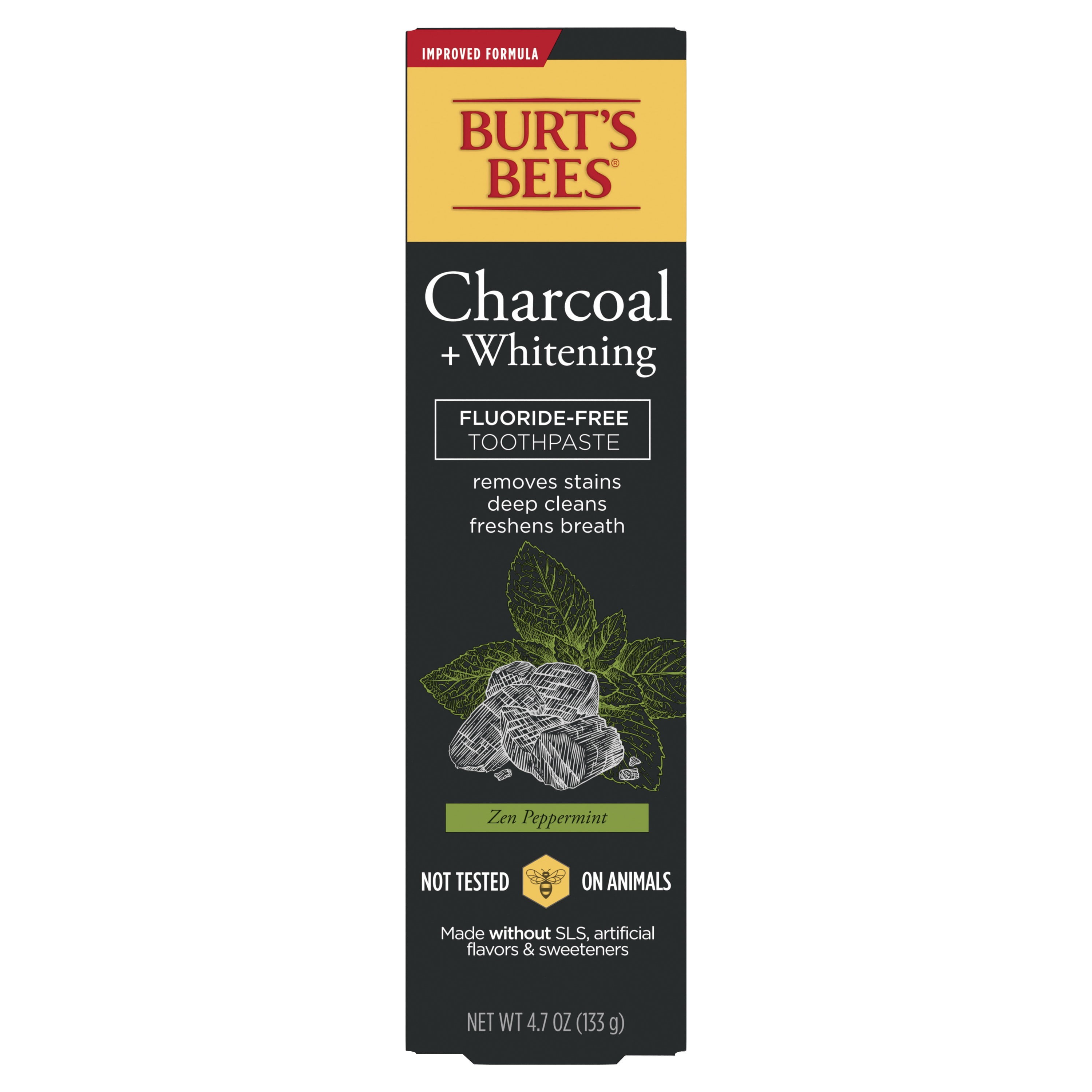 Burt's Bees Toothpaste, Natural Flavor, Charcoal FluorideFree