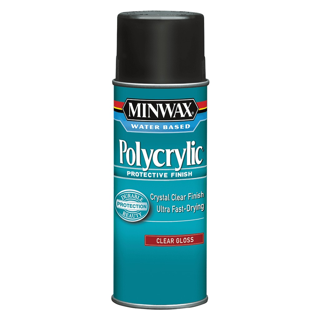 Minwax Polycrylic Protective Finish Aerosol, Gloss, Clear, 11.5 oz