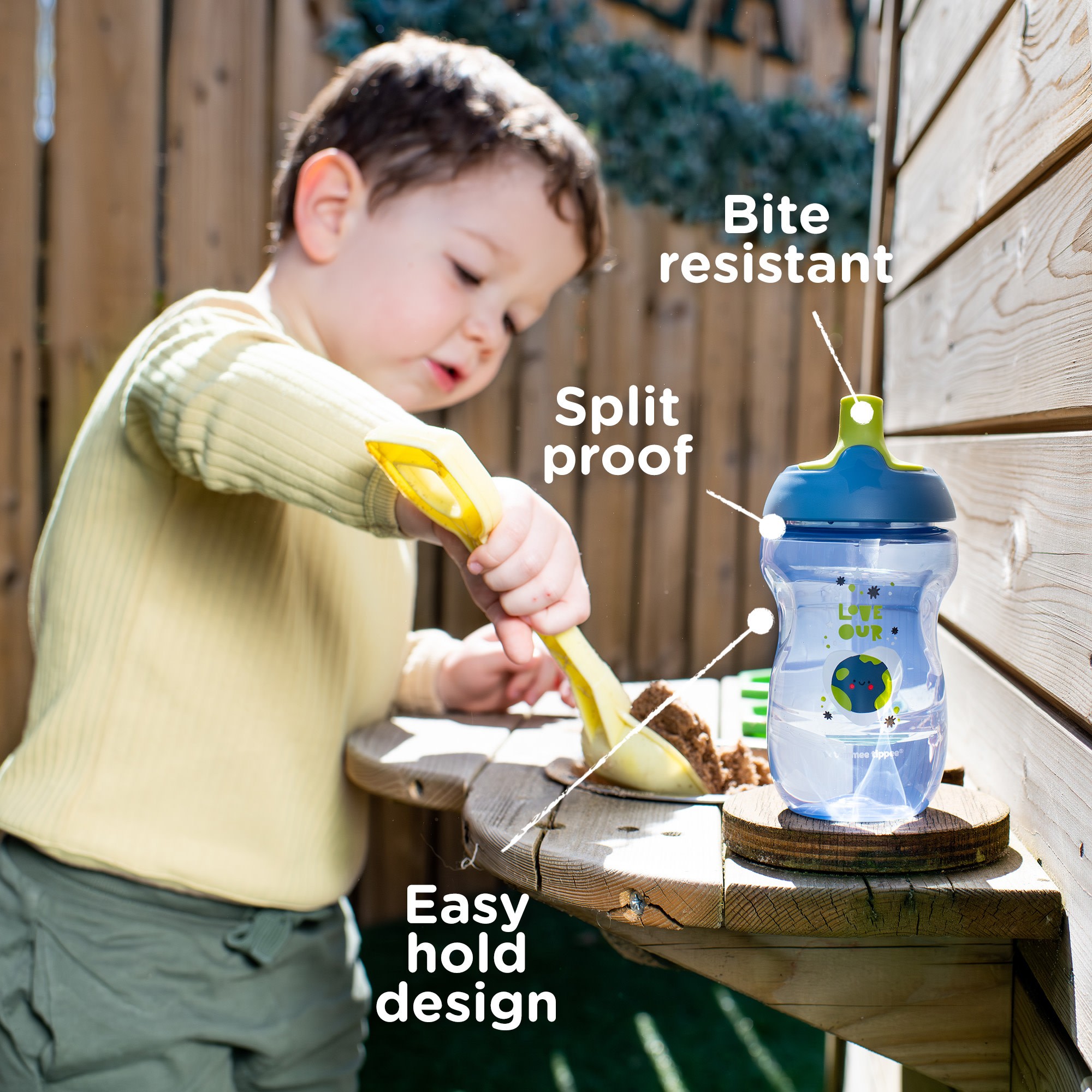 Tommee Tippee Insulated Sportee Toddler Water Bottle with Handle (9oz,  12m+, 2ct)