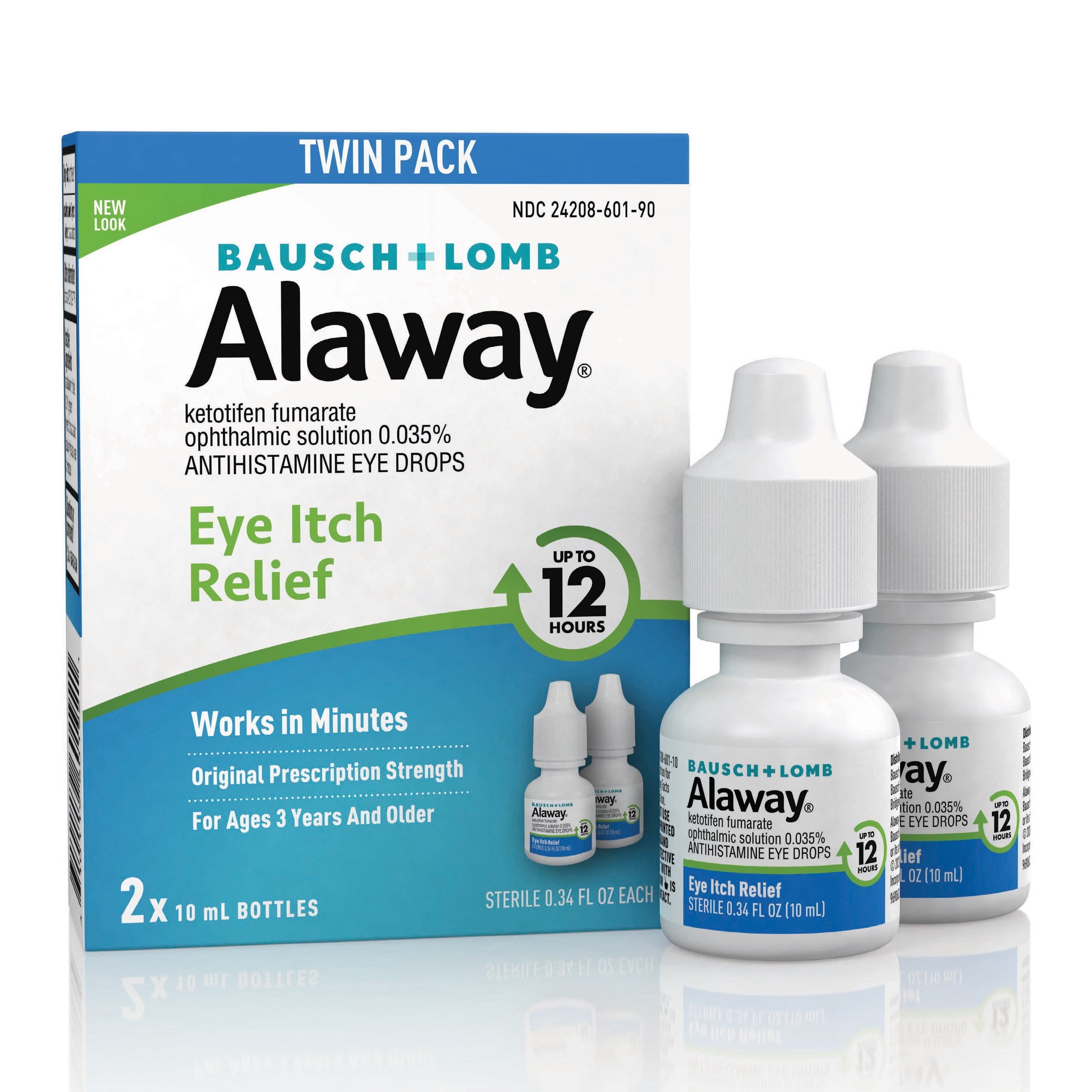 Alaway® Antihistamine Eye Drops, from Bausch + Lomb 0.34 FL OZ, Twin