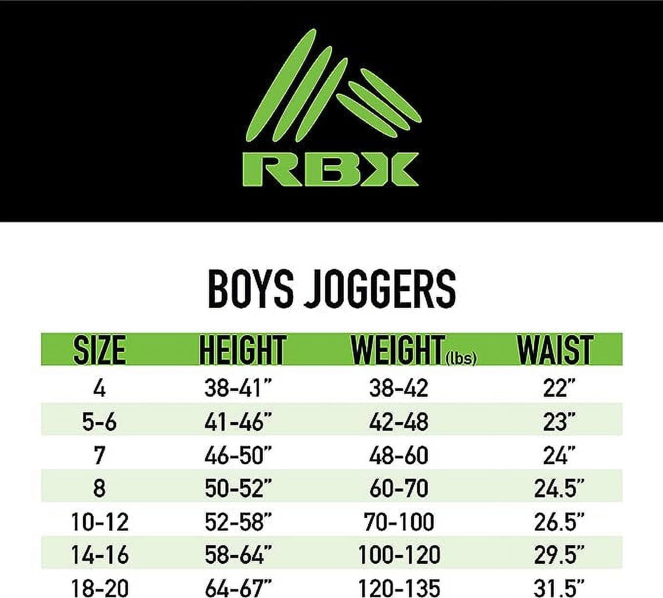 RBX Boys' Active Sweatpants - 2 Pack Performance Fleece Jogger