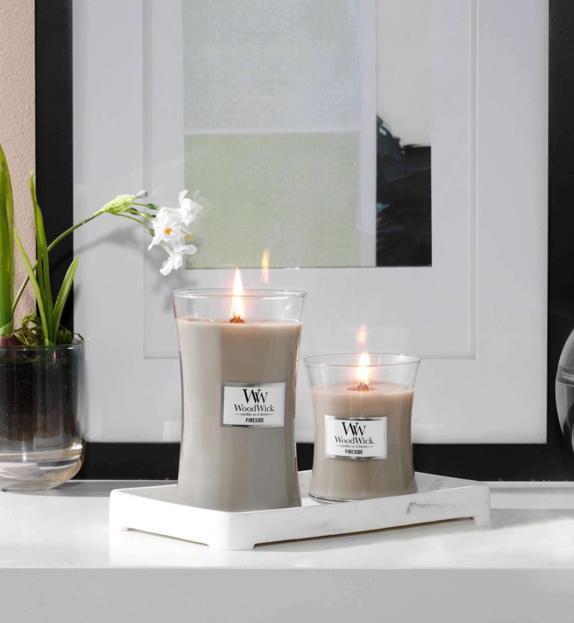 WoodWick Fireside Medium Hourglass candle Best Deals and Price