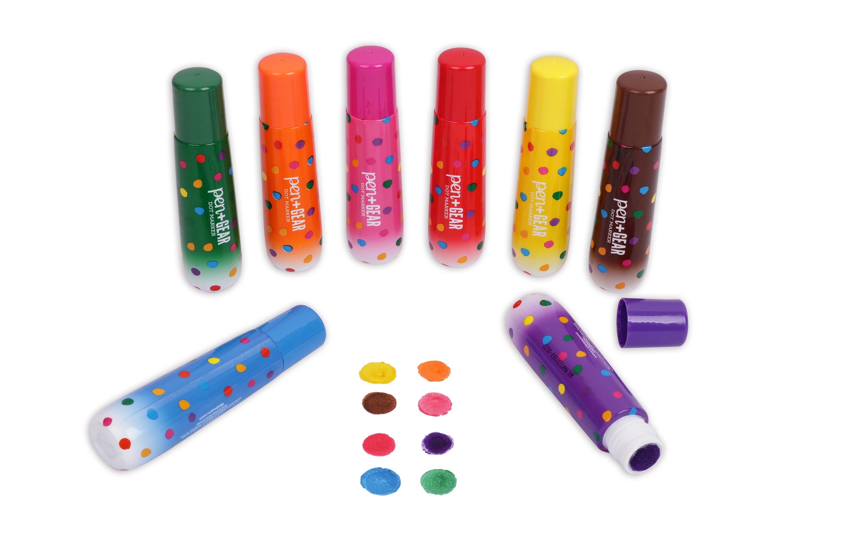 Pen + Gear Washable Dot Marker, Washable Marker, 8 Count, Ages 3+, Assorted  Colors