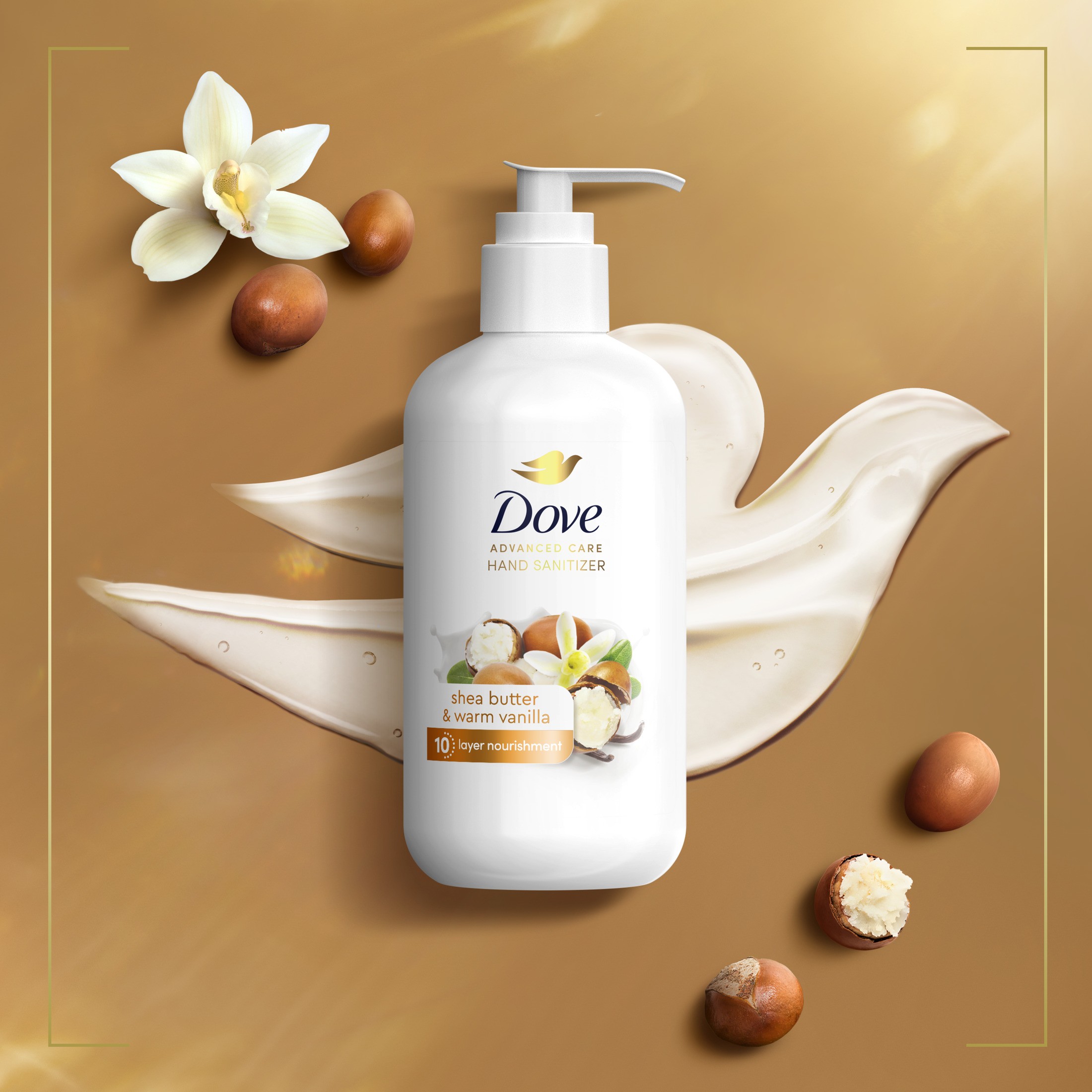 Dove Advanced Care Moisturizing Hand Sanitizer Gel, Shea Butter & Warm Vanilla , 8 oz Best Deals