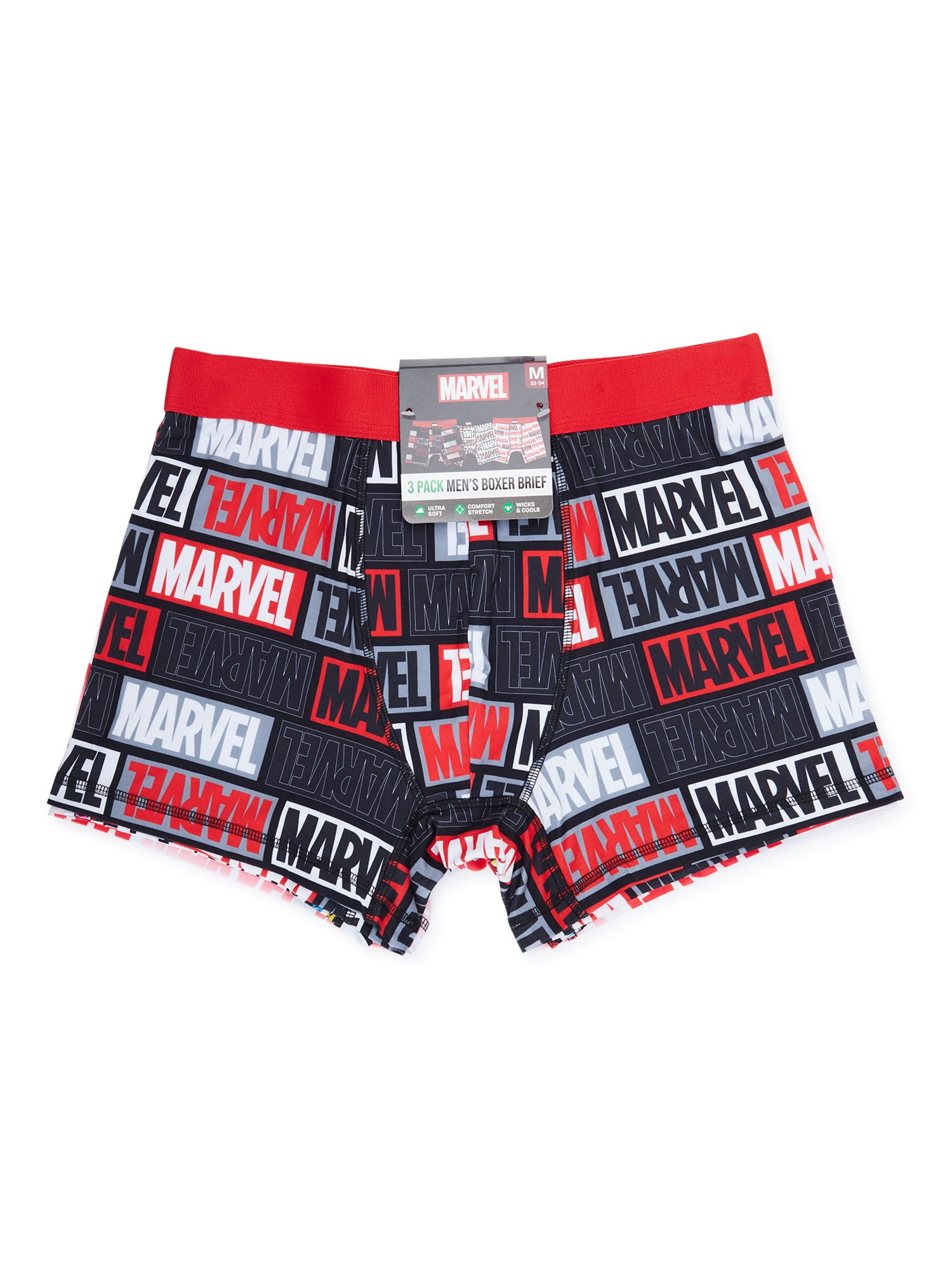 Mejores ofertas e historial de precios de Marvel Comics Men's & Big Men's  Allover Print Boxer Briefs, 3-Pack, Sizes S-3XL en