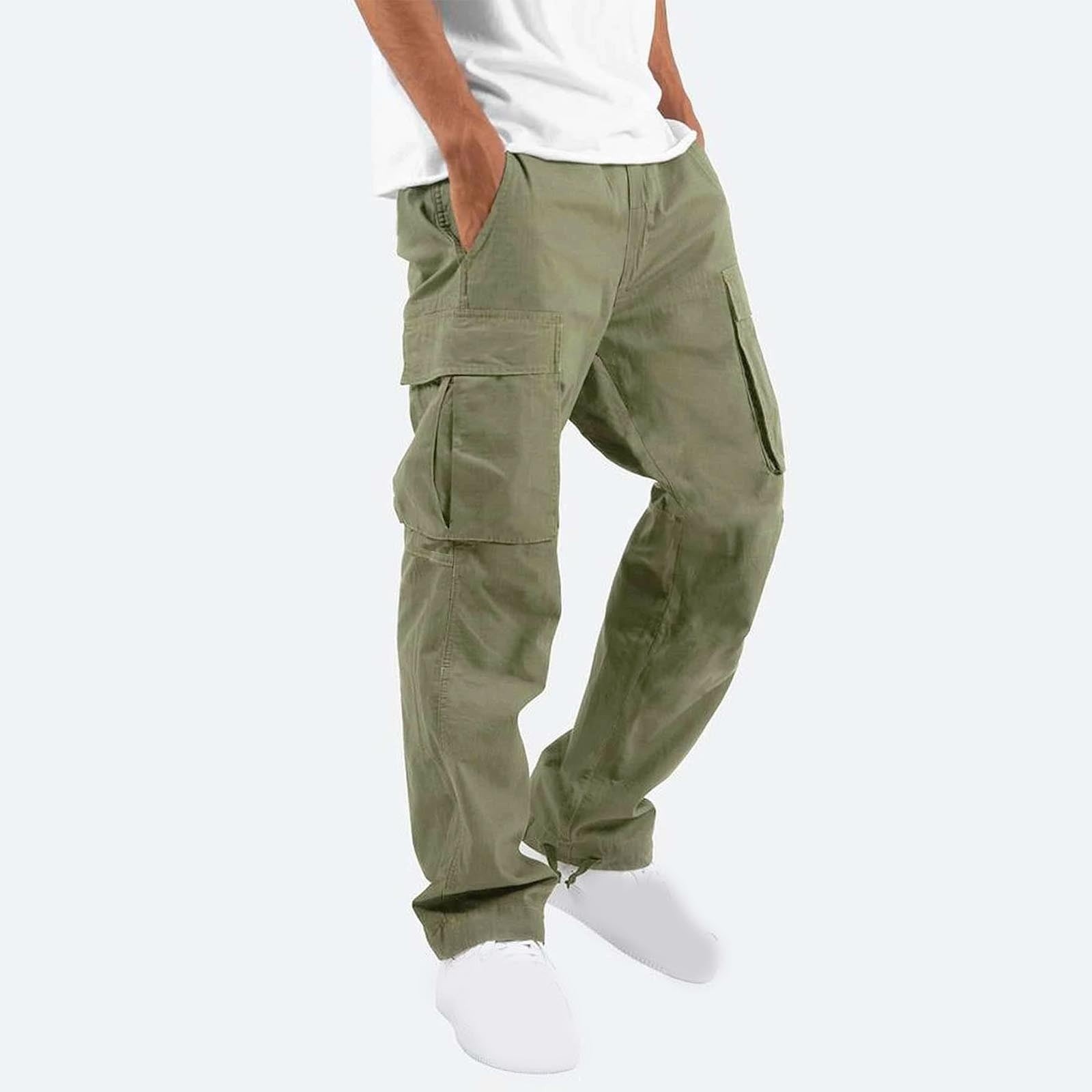 Mejores ofertas e historial de precios de cllios Cargo Pants for Men  Relaxed Fit Work Pants Outdoor Military Trousers Running Straight Leg Cargo  Pants Multi Pockets en