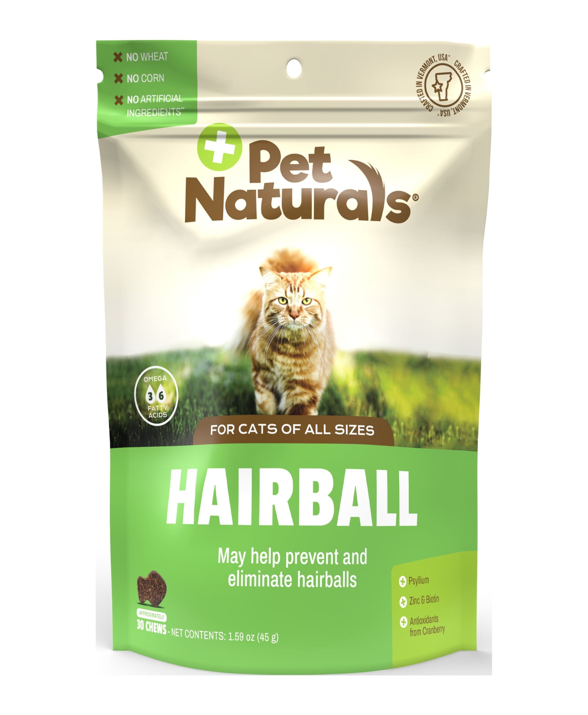 Image showcasing Pet Naturals Hairball, Digestive Support, Chicken Liver Flavored Cat ...