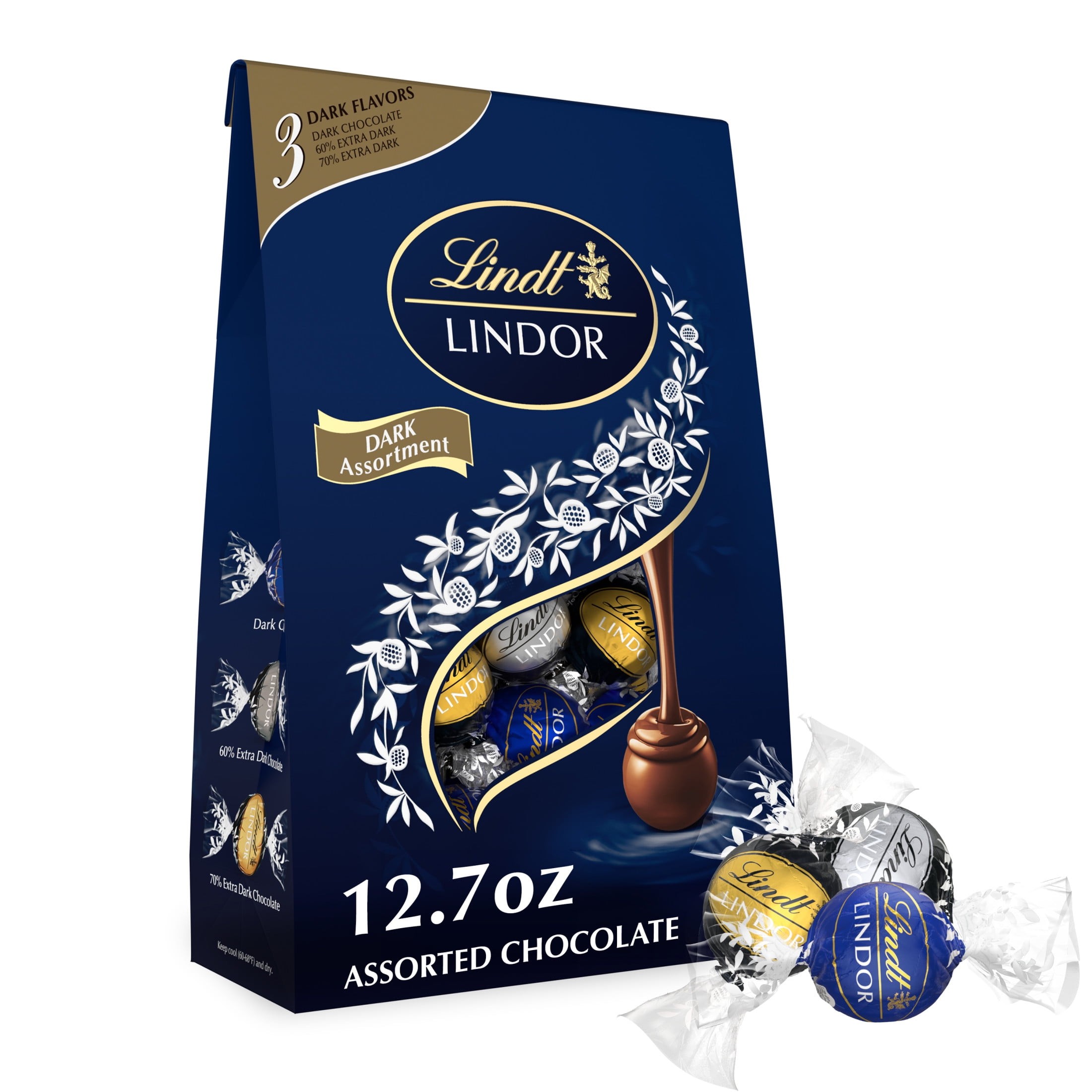 Assorted Dark Rcin Lindt LINDOR Assorted Dark Chocolate Candy Truffles, 12.7 oz. Bag Deals ...