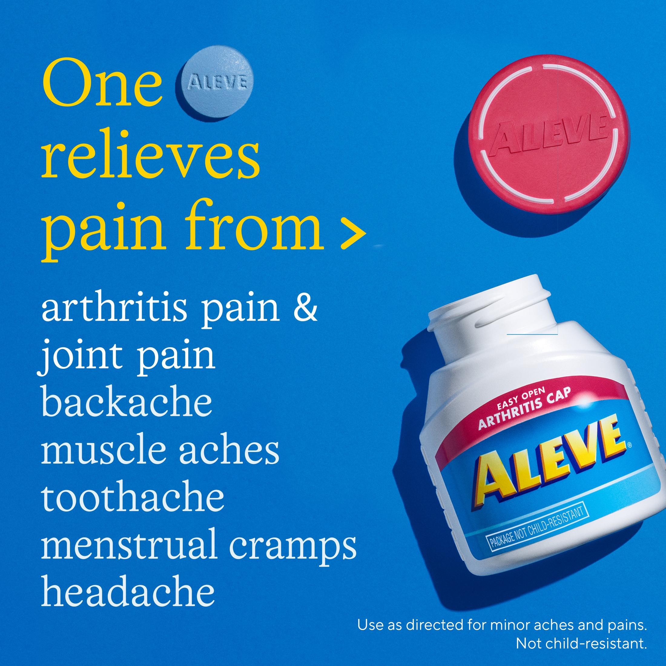 Aleve Tablets Easy Open Arthritis Cap Naproxen Sodium Pain Reliever ...