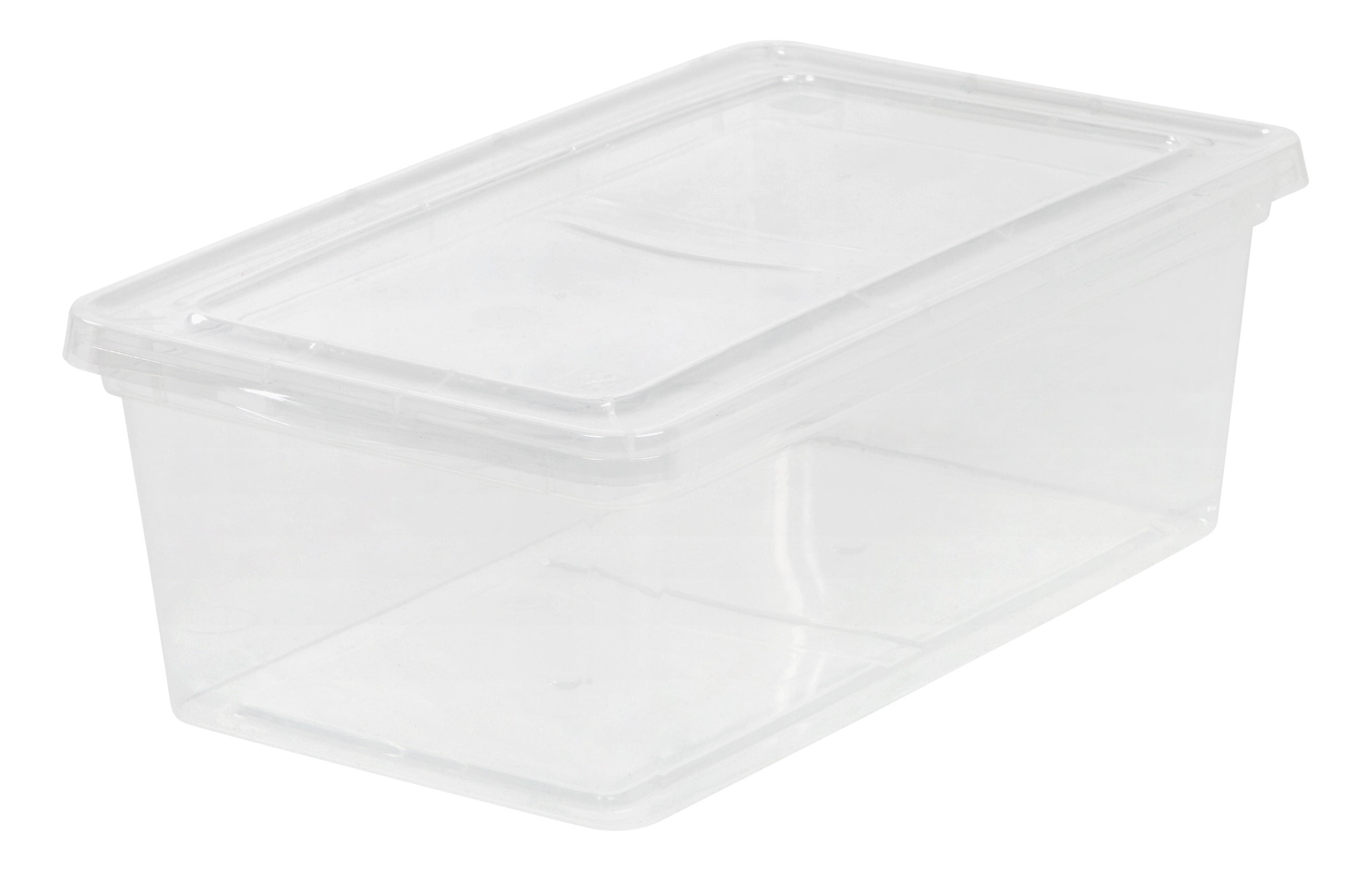 Sterilite Set of (10) 6 Qt. Clear Plastic Storage Boxes with Gray