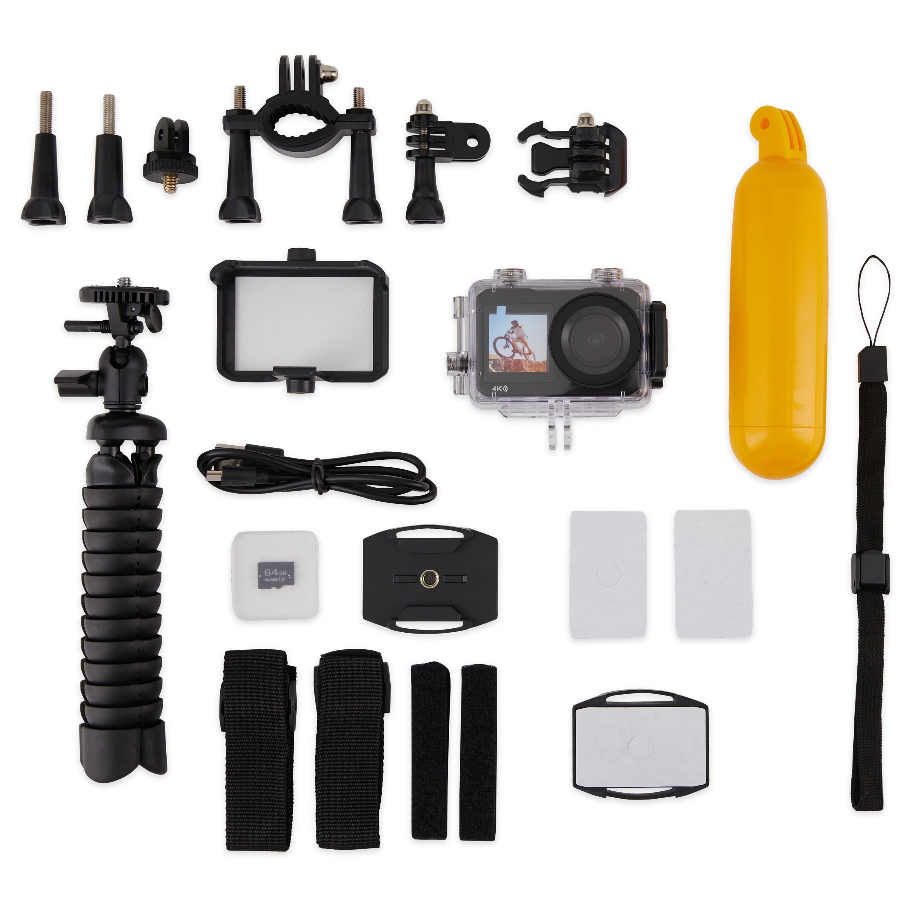 Vivitar 4K Ultra HD Action Camera Kit, Dual Screen with Wifi, Bonus Battery, Includes SD Card