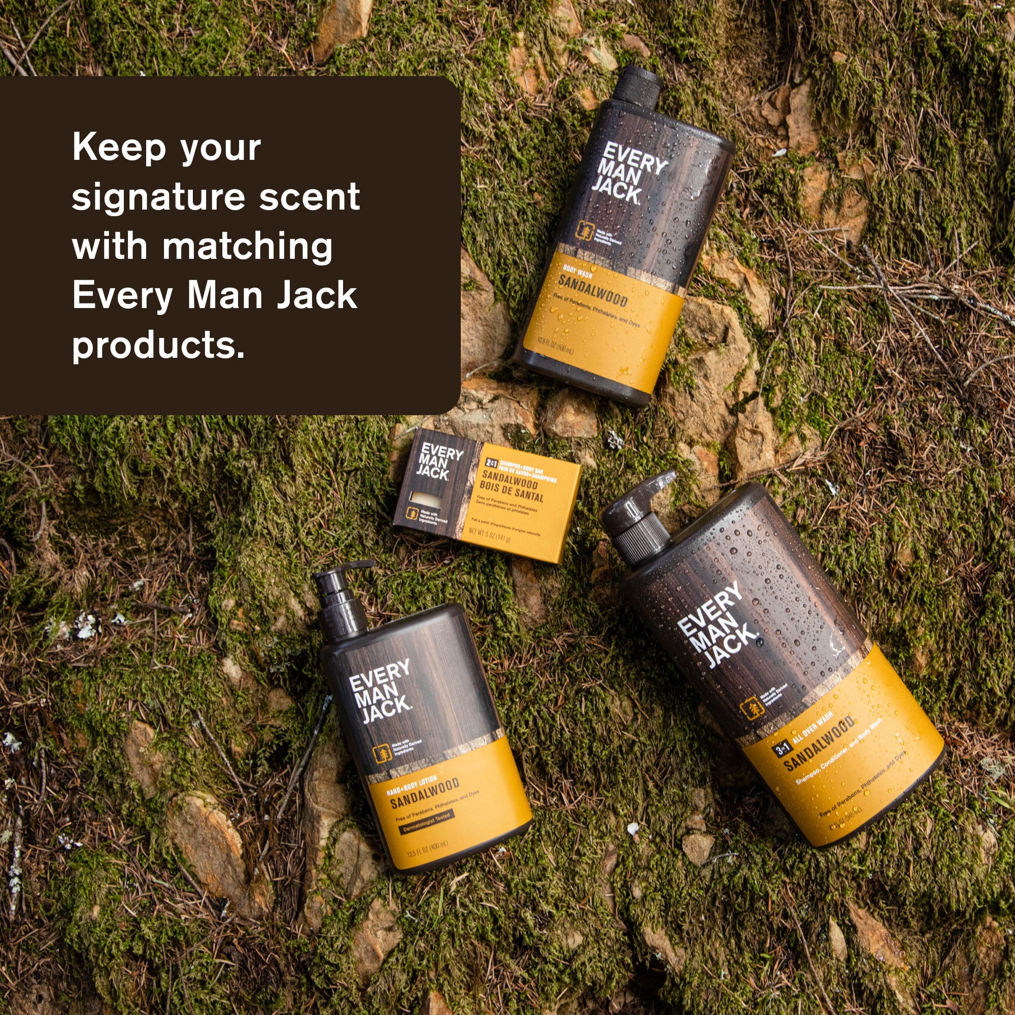 Every Man Jack Sandalwood Daily 2in1 Shampoo and Conditioner for Men