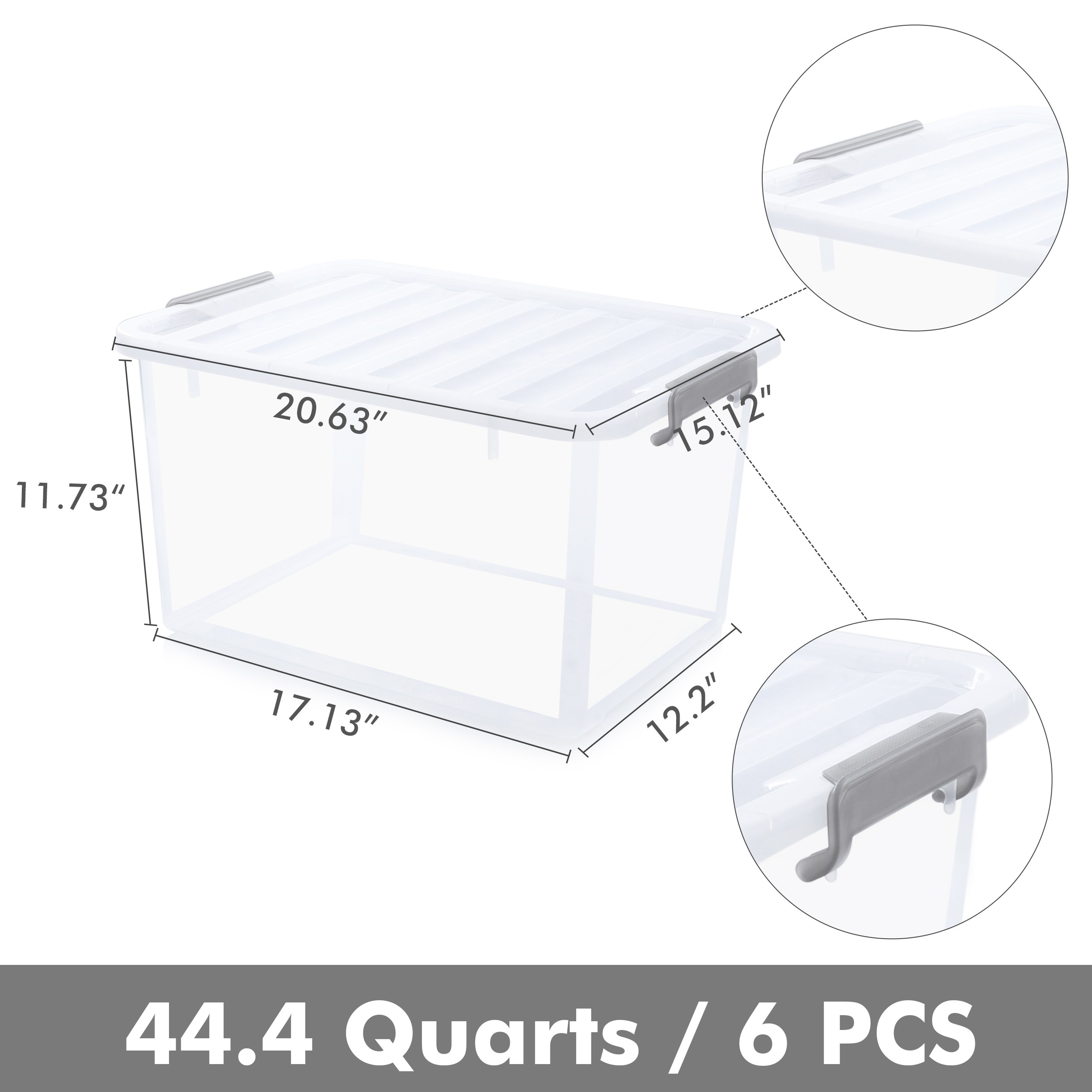  Citylife 32 QT Plastic Storage Bins with Latching Lids  Stackable Storage Containers for Organizing Large Clear Storage Box for  Garage, Closet, Classroom, Kitchen, 4 Packs
