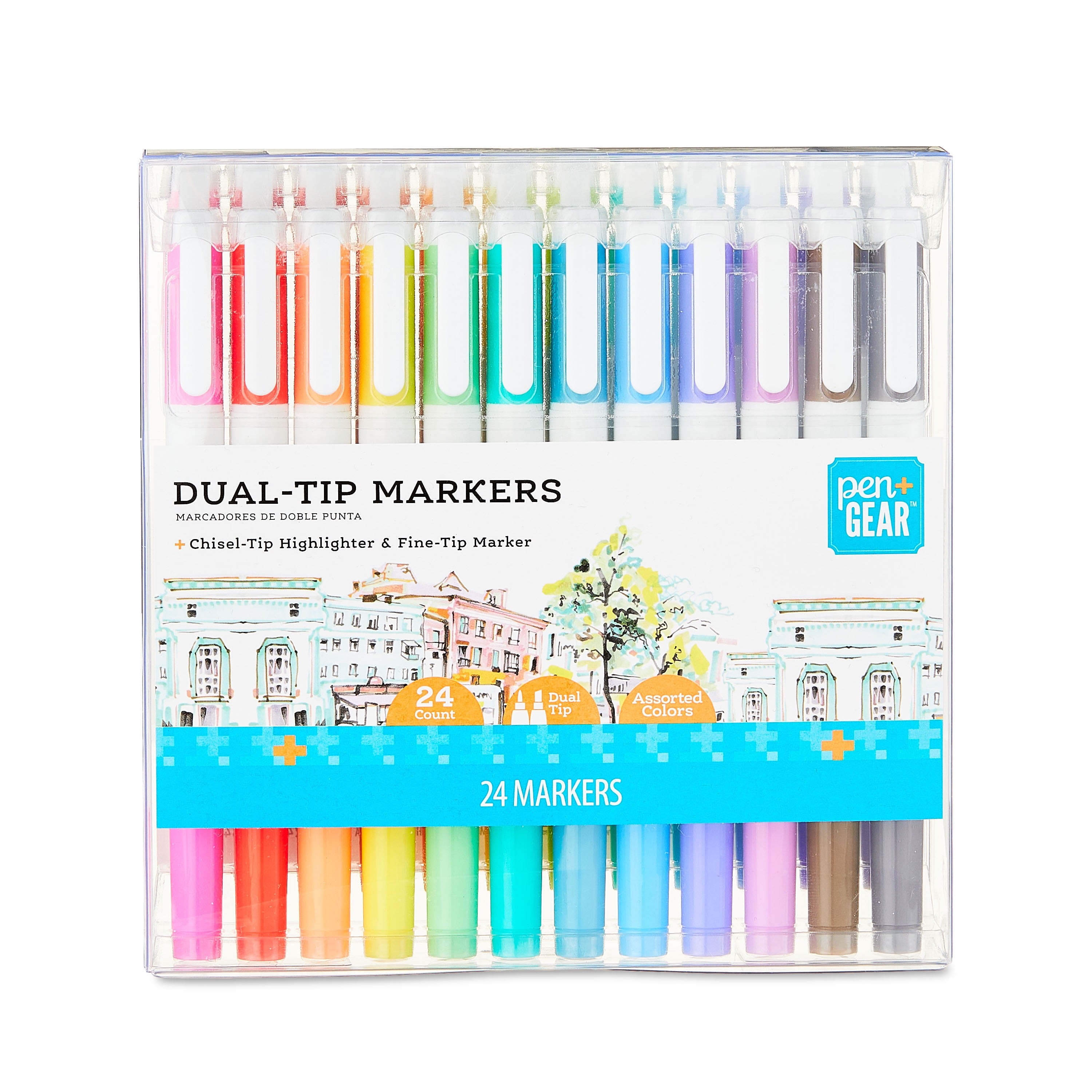 Pen + Gear Fine Tip Dry Erase Markers, Assorted Colors, 8 Count