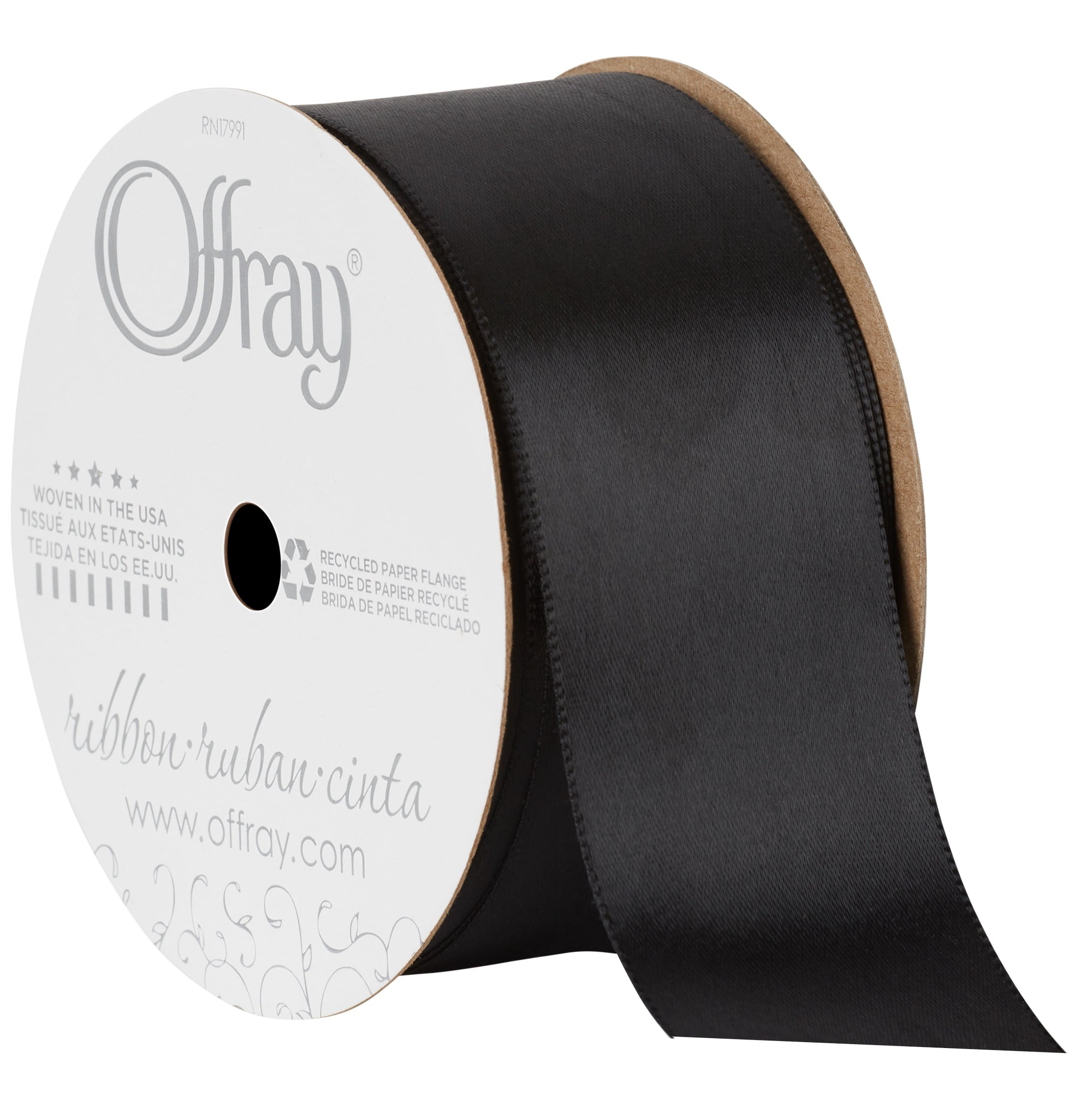 Offray Ribbon Purple Polyester Ribbon, 3.25 x 0.87 