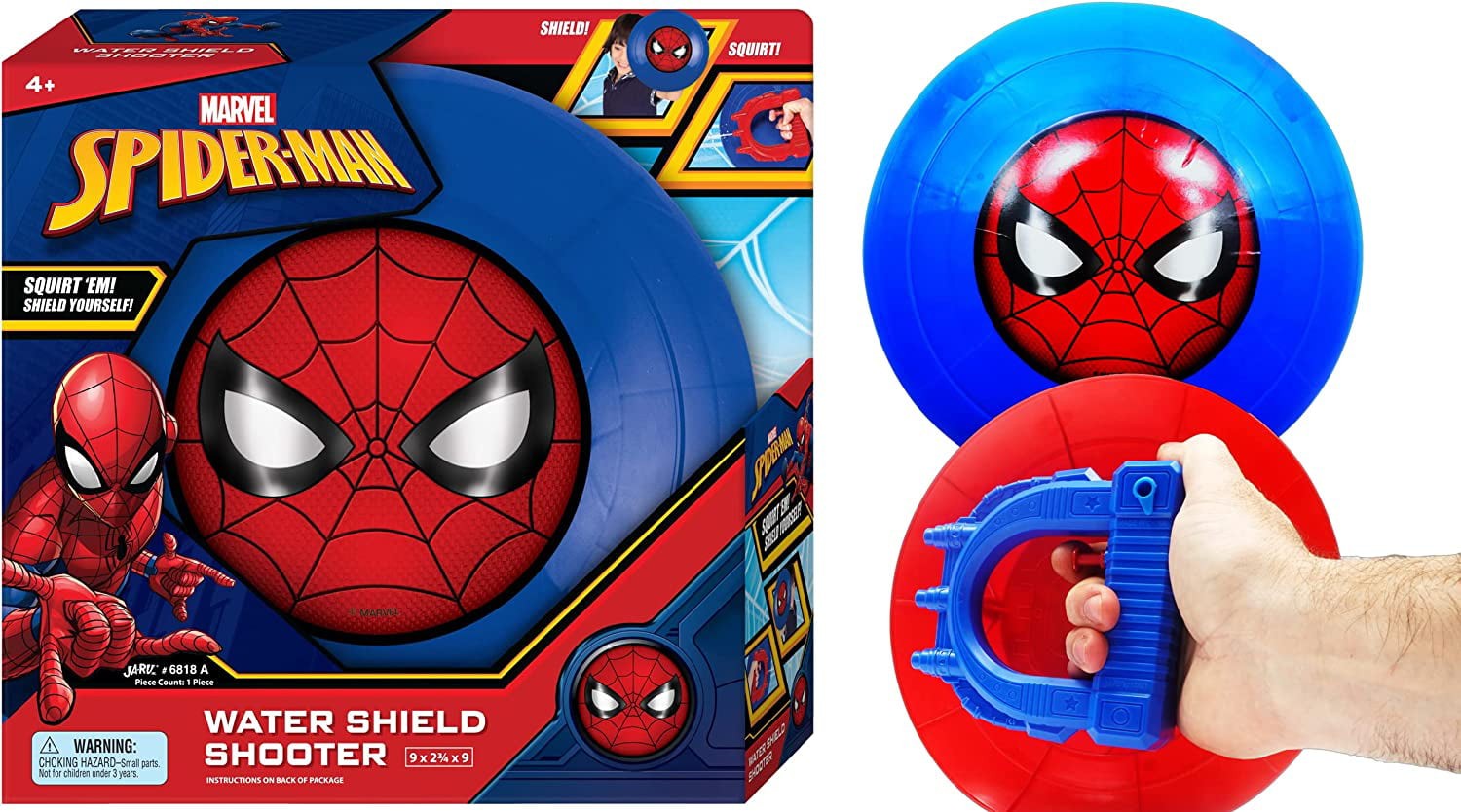 Mejores ofertas e historial de precios de Marvel Spiderman Water Squirt Gun  & Shield Toys (2 Pack) Water Web Shooter Avengers Water Gun Soaker with  Shield Kid Water Squirt Guns Toy. Birthday