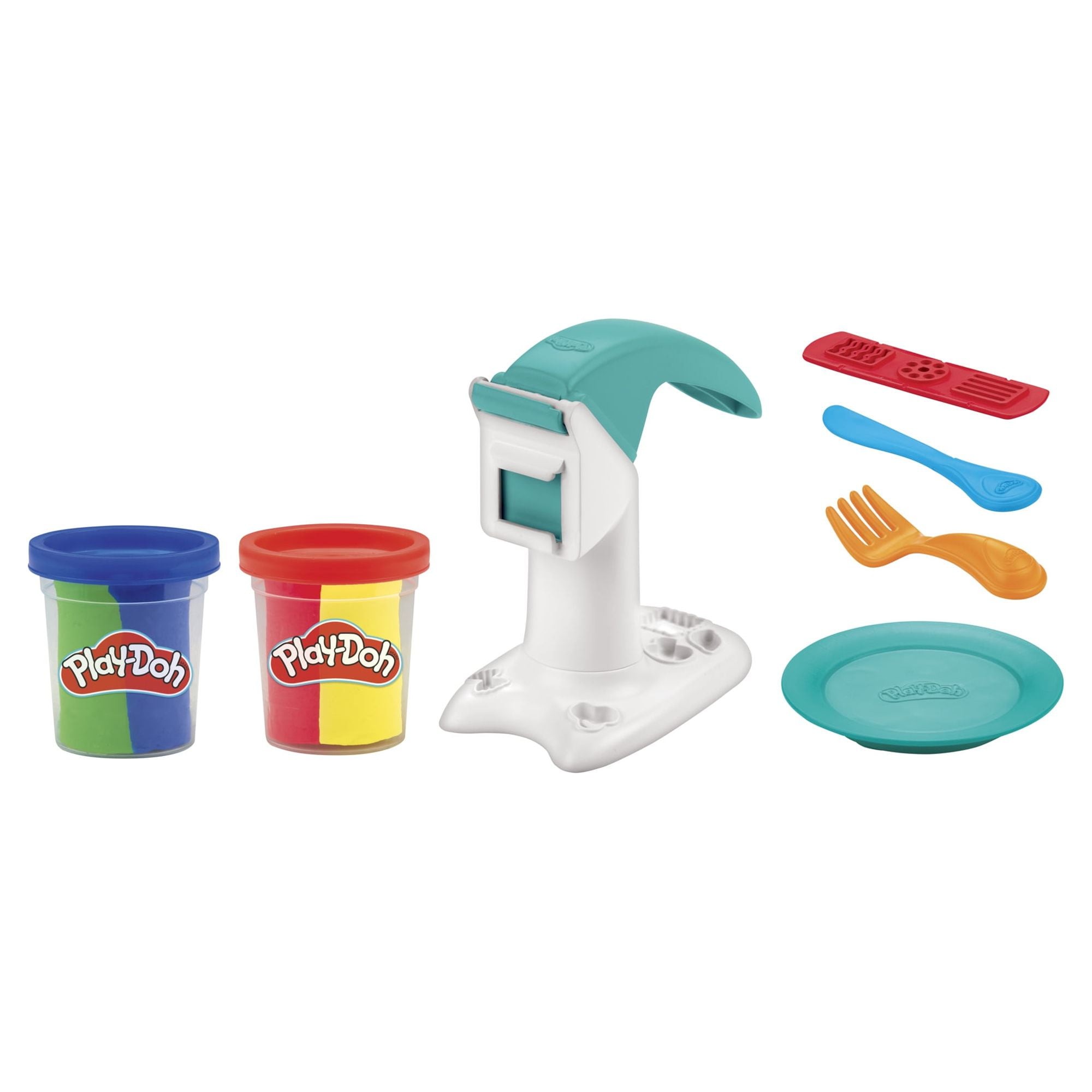 Play-Doh Kitchen Creations Lil Noodle Playset with 2 Dual-Color Cans