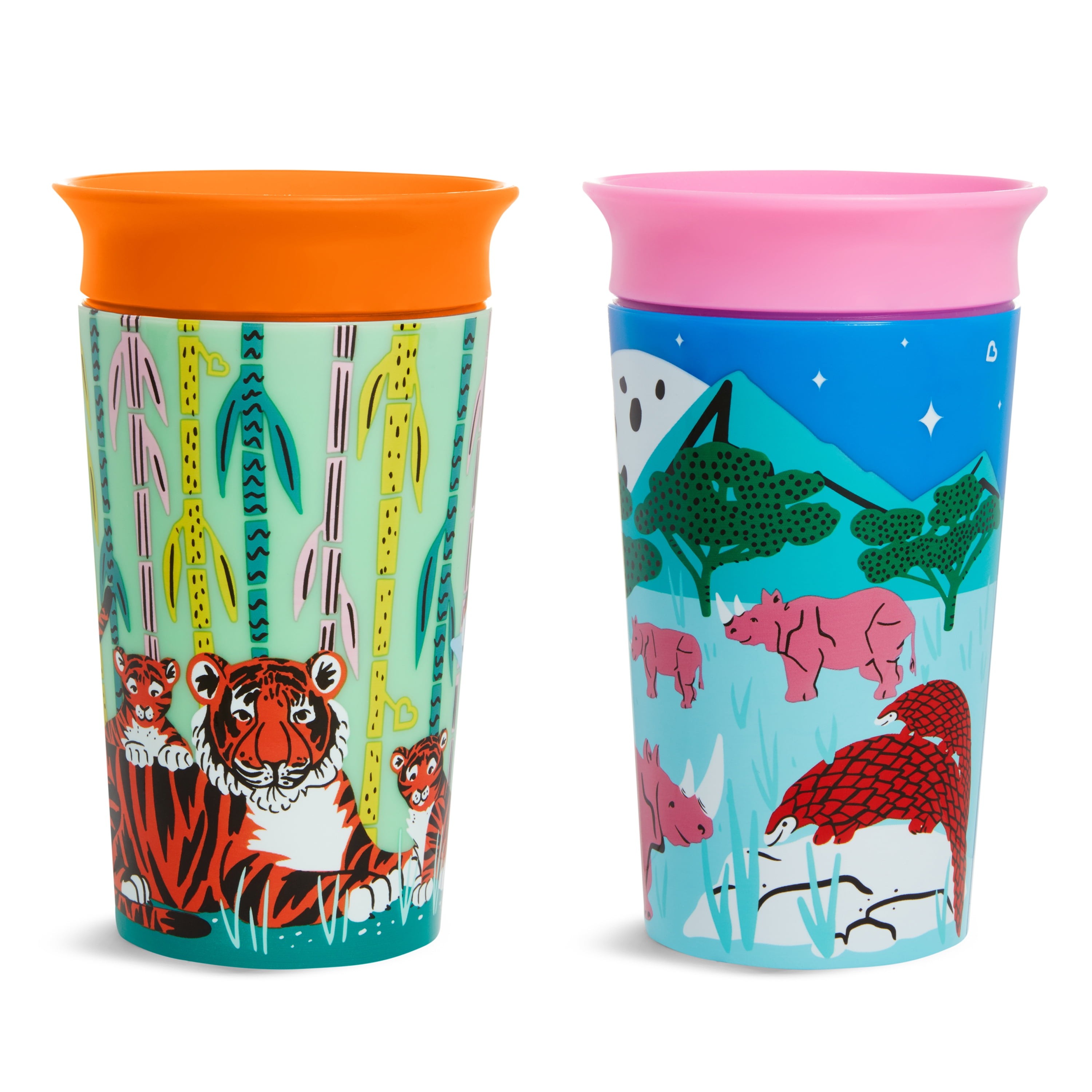 Zak Designs Kelso Toddler Cups For Travel or At Home, 15oz 2-Pack Durable  Plastic Sippy Cups With Leak-Proof Design is Perfect For Kids (Underwater)  