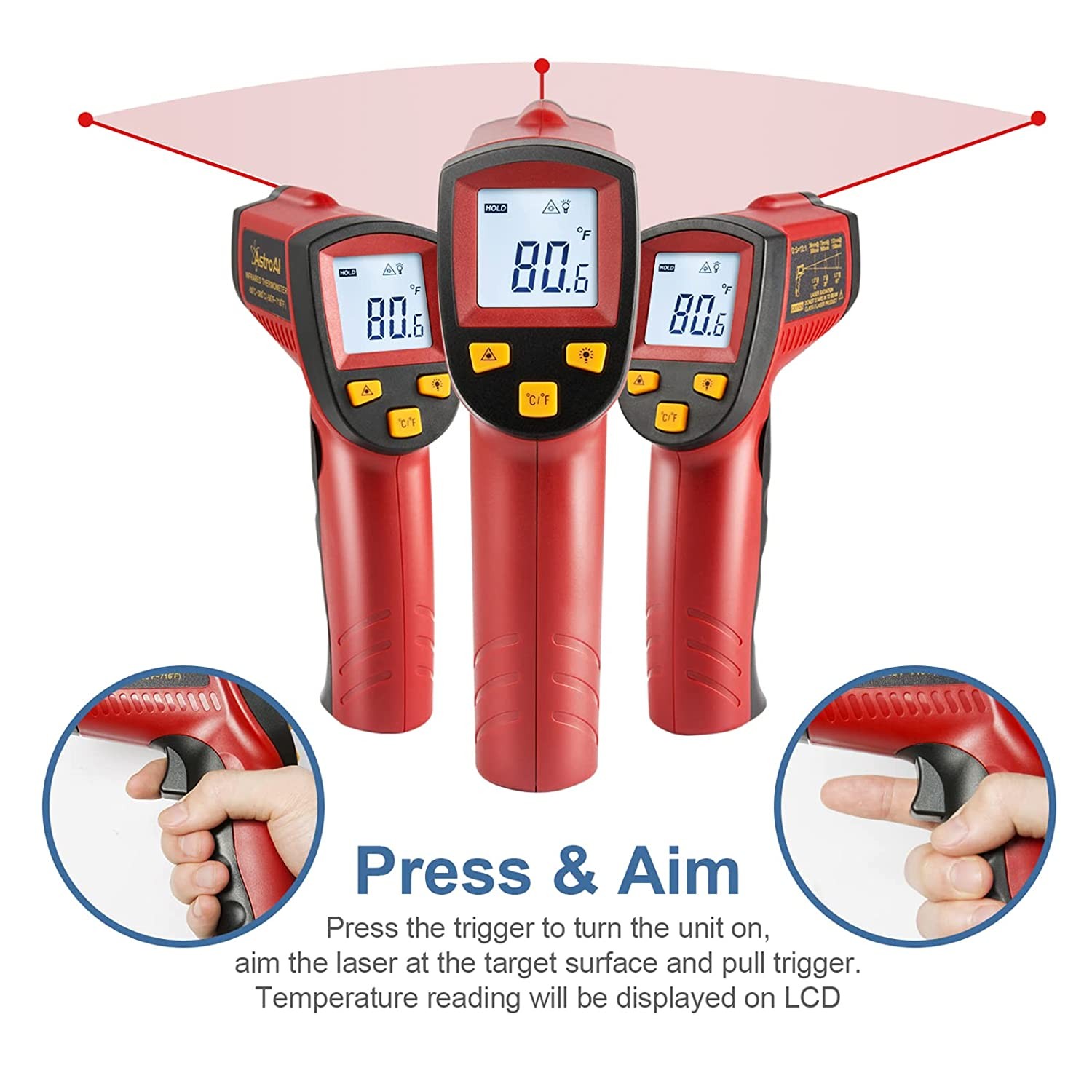 380C Kitchen Laser Infrared Thermometer Temperature Gun