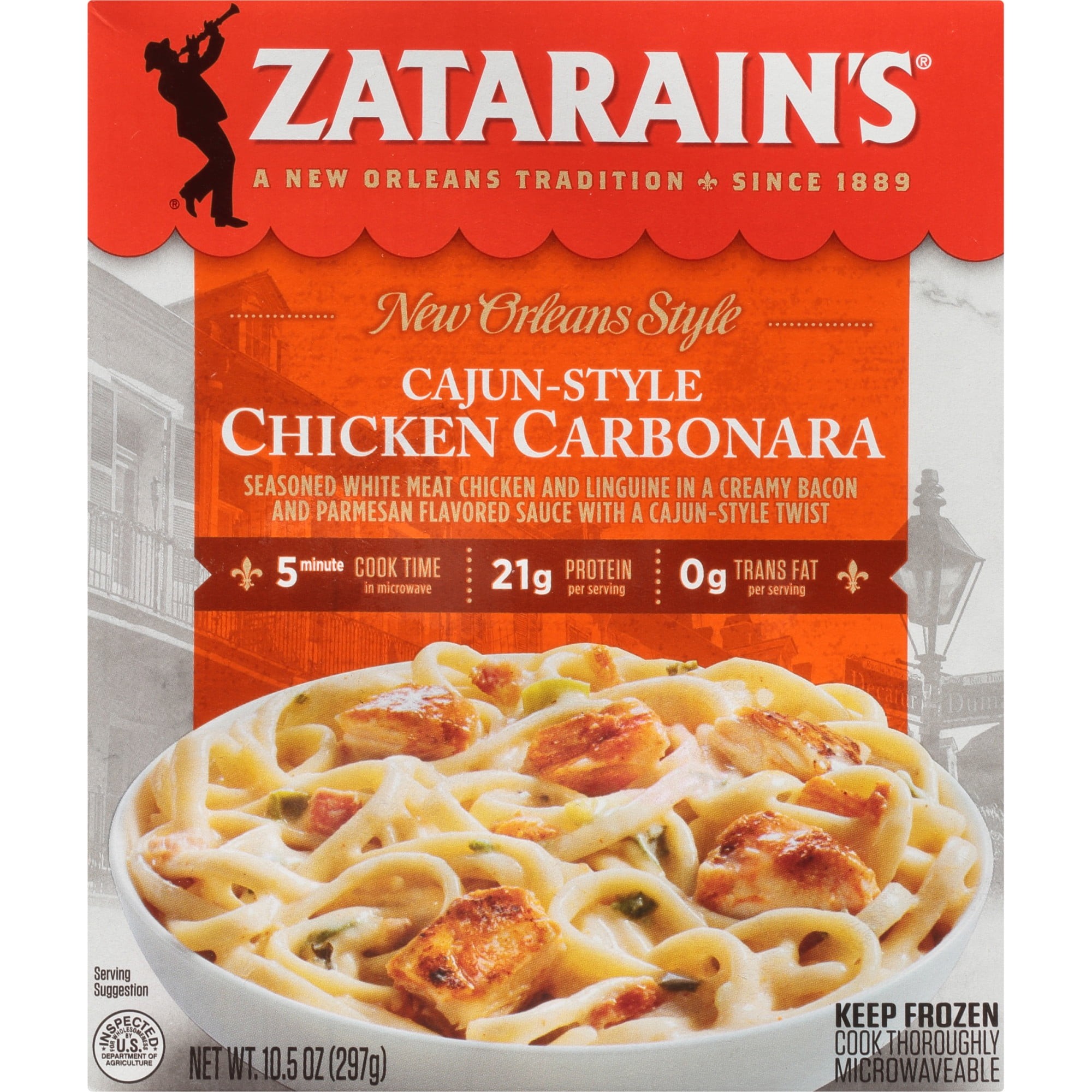 Zatarain's Frozen Meal - Blackened Chicken Alfredo, 40 oz Packaged Meals