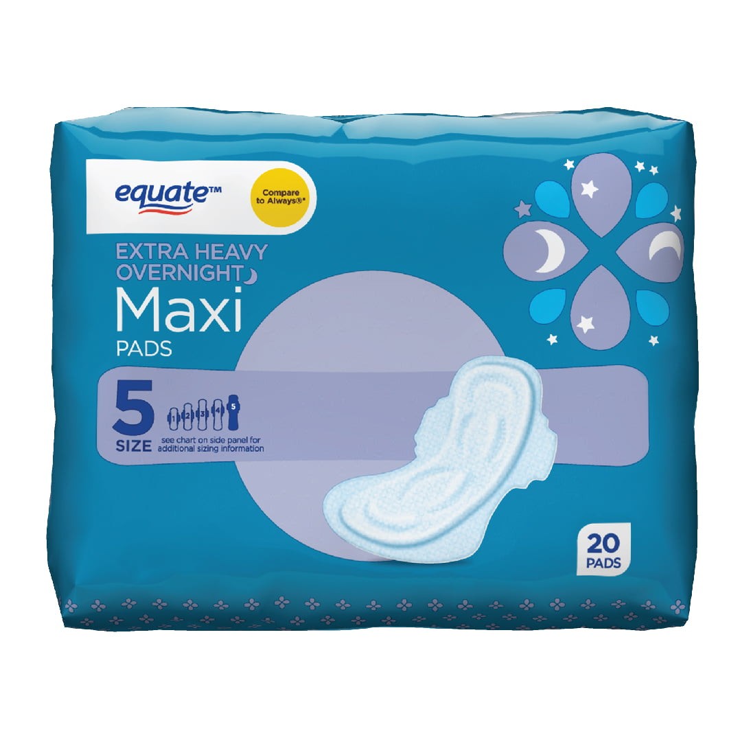  Always Maxi Extra Heavy With Wings Overnight Pads, 20 Each  (Pack of 3) : Health & Household