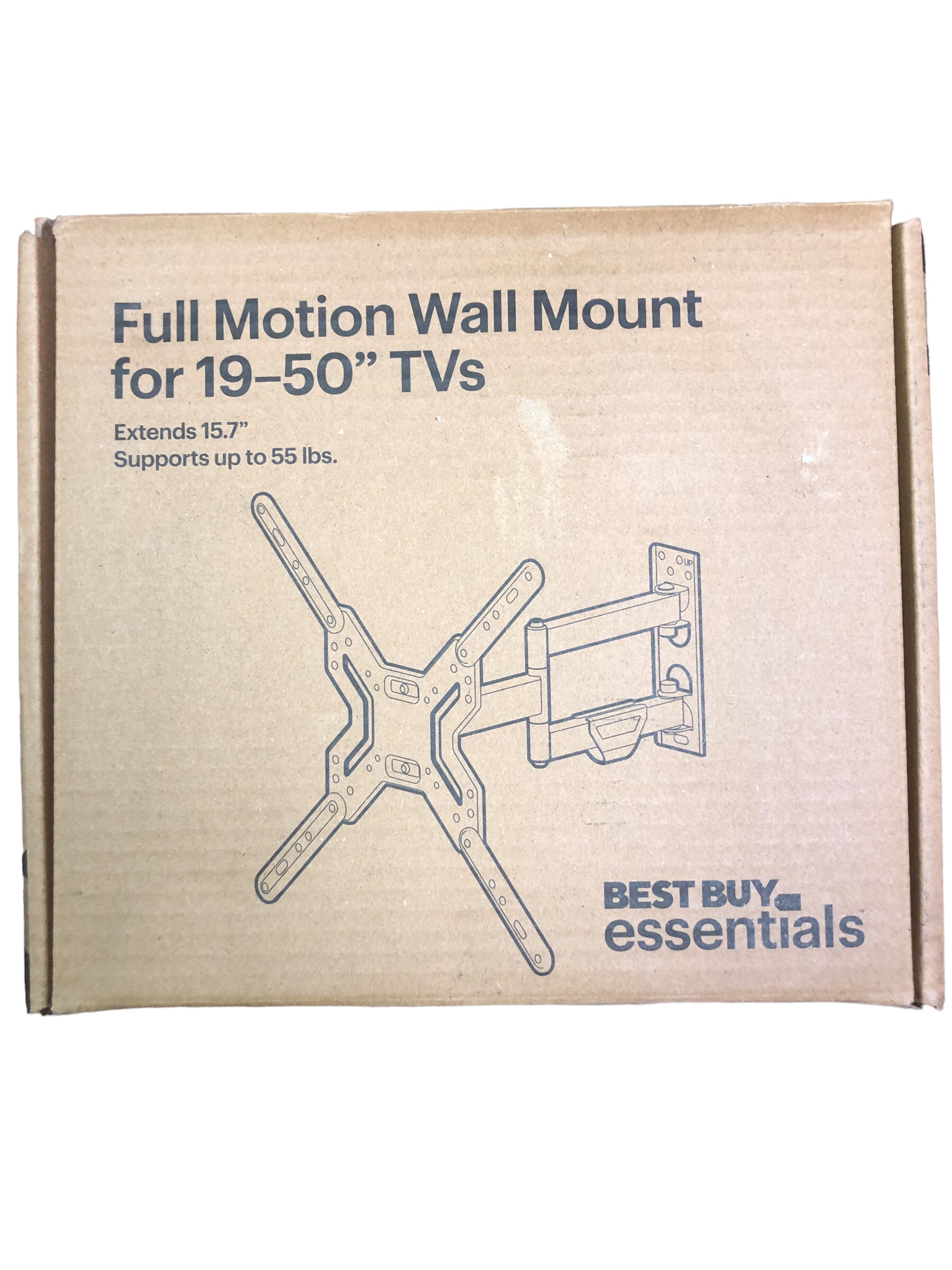 Best Buy essentials™ Full Motion TV Wall Mount for Most 1950" TVs