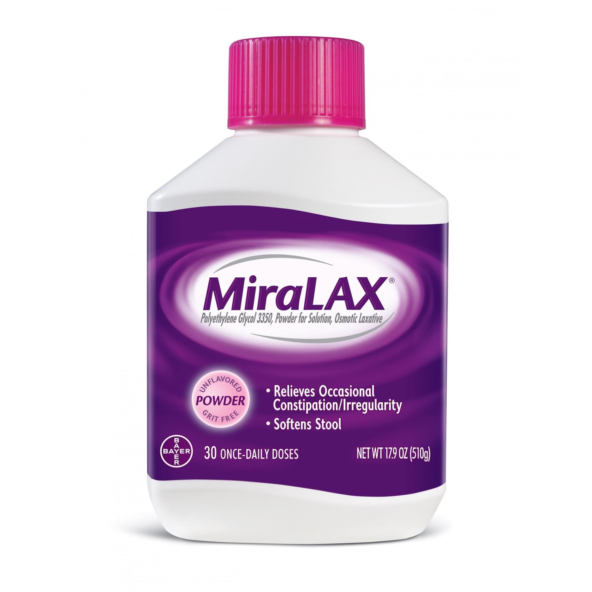 MiraLAX Laxative Powder for Gentle Constipation Relief, Stool Softener, 30 Doses Best Deals and