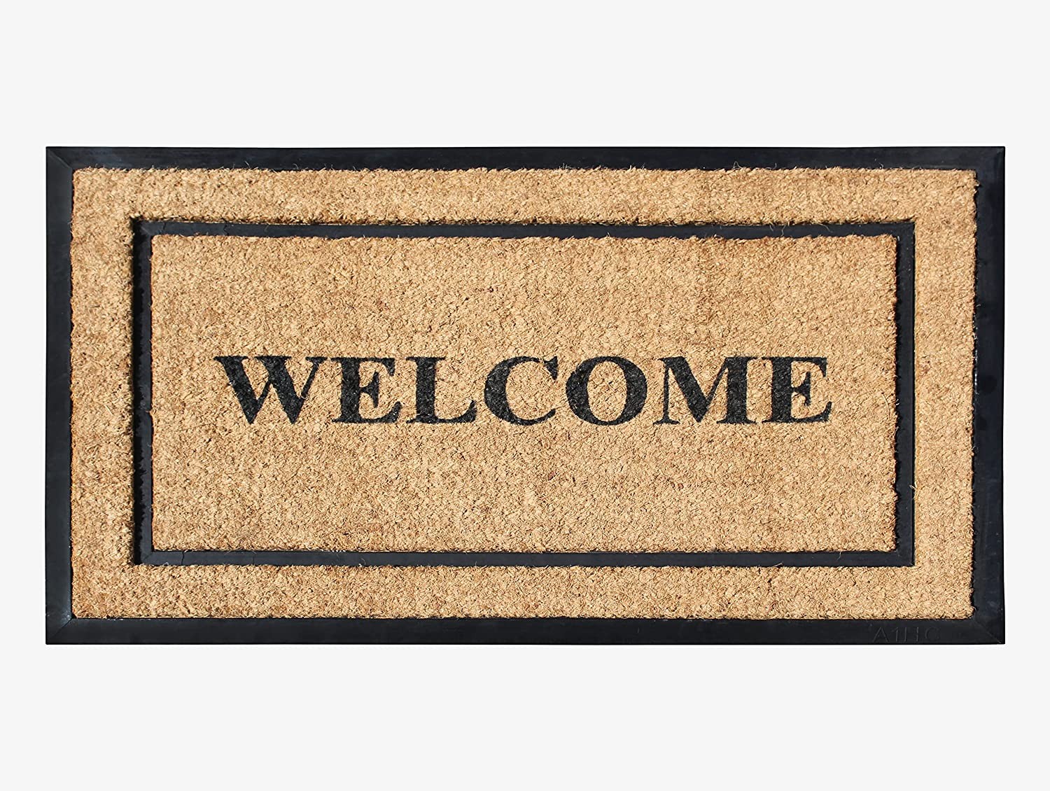 A1HC Natural Coir & Rubber Door Mat, 24x39, Thick Durable Doormats for