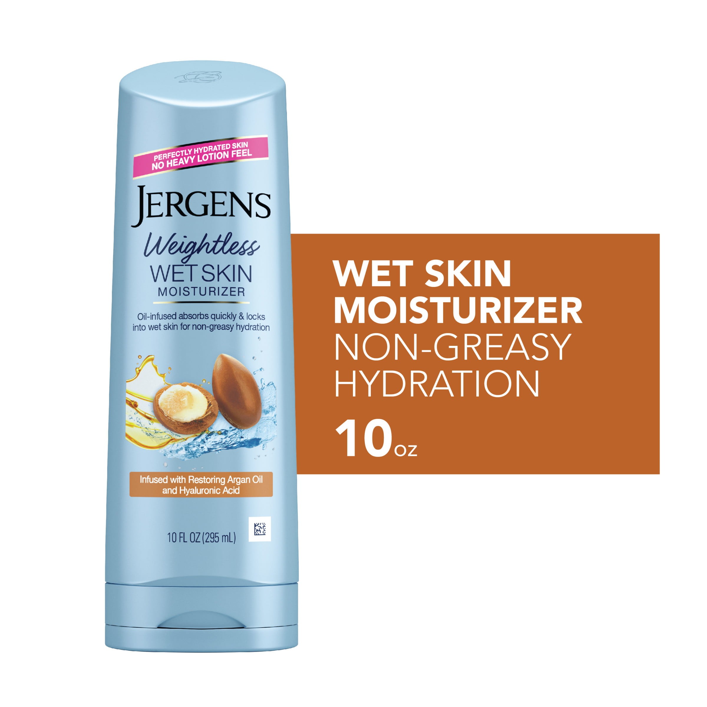 Jergens Argan Oil Weightless Wet Skin Body Lotion, 10 fl oz Best Deals