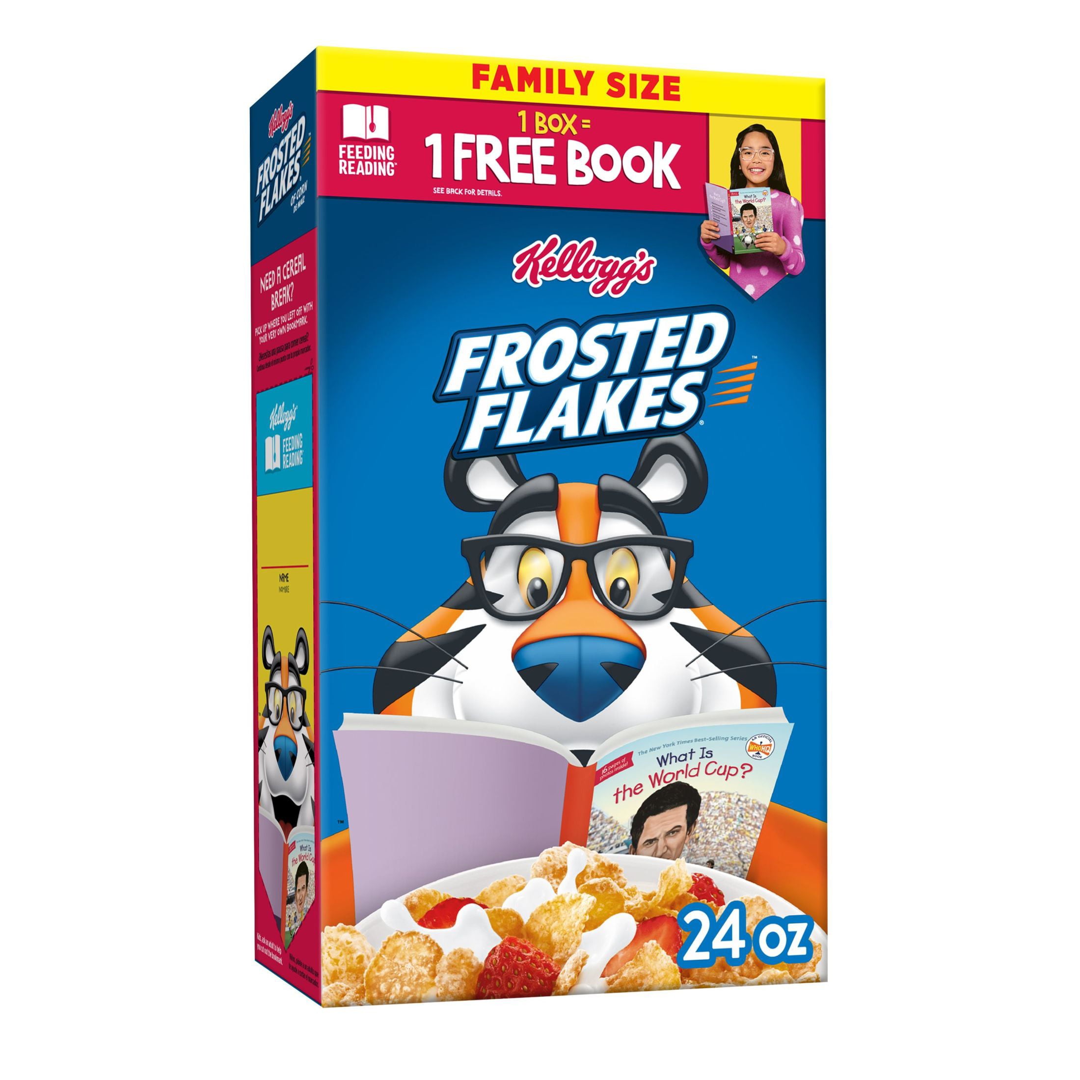 Kellogg's Frosted Flakes Original Breakfast Cereal, Family Size, 24 oz Box  