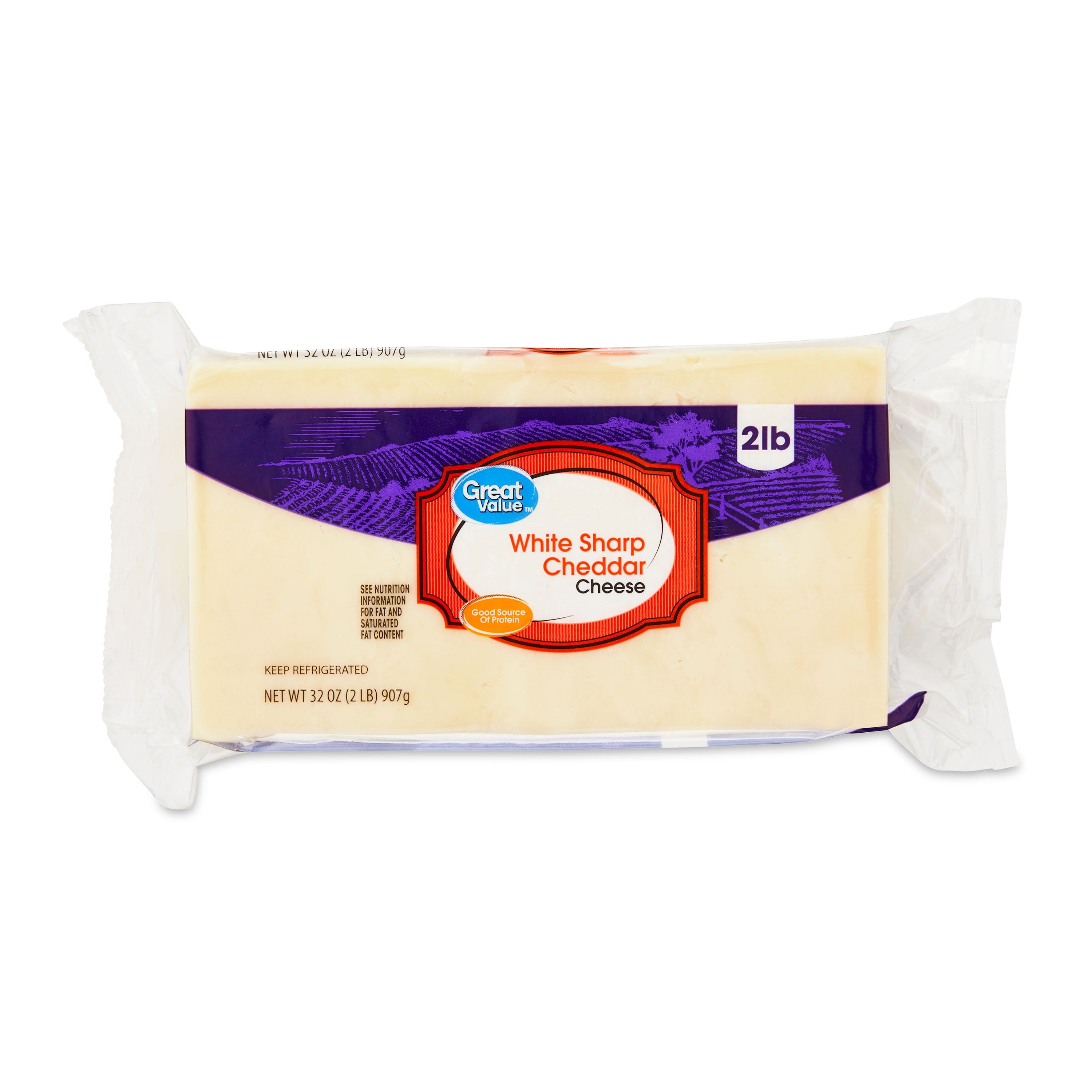 Great Value Mild Cheddar Cheese, 32 oz