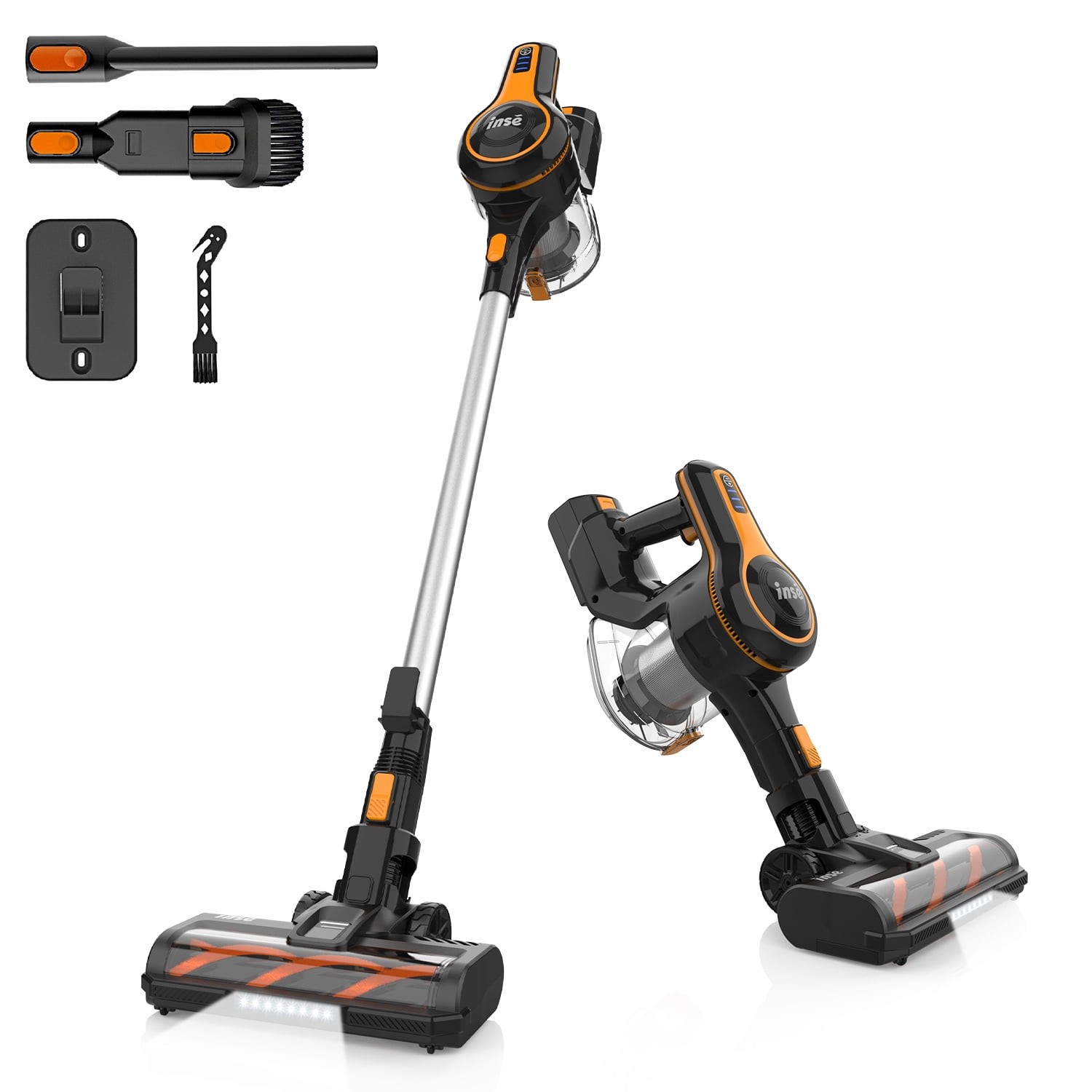 INSE Cordless Vacuum Cleaner,25Kpa Powerful Stick Vacuum,6-in-1