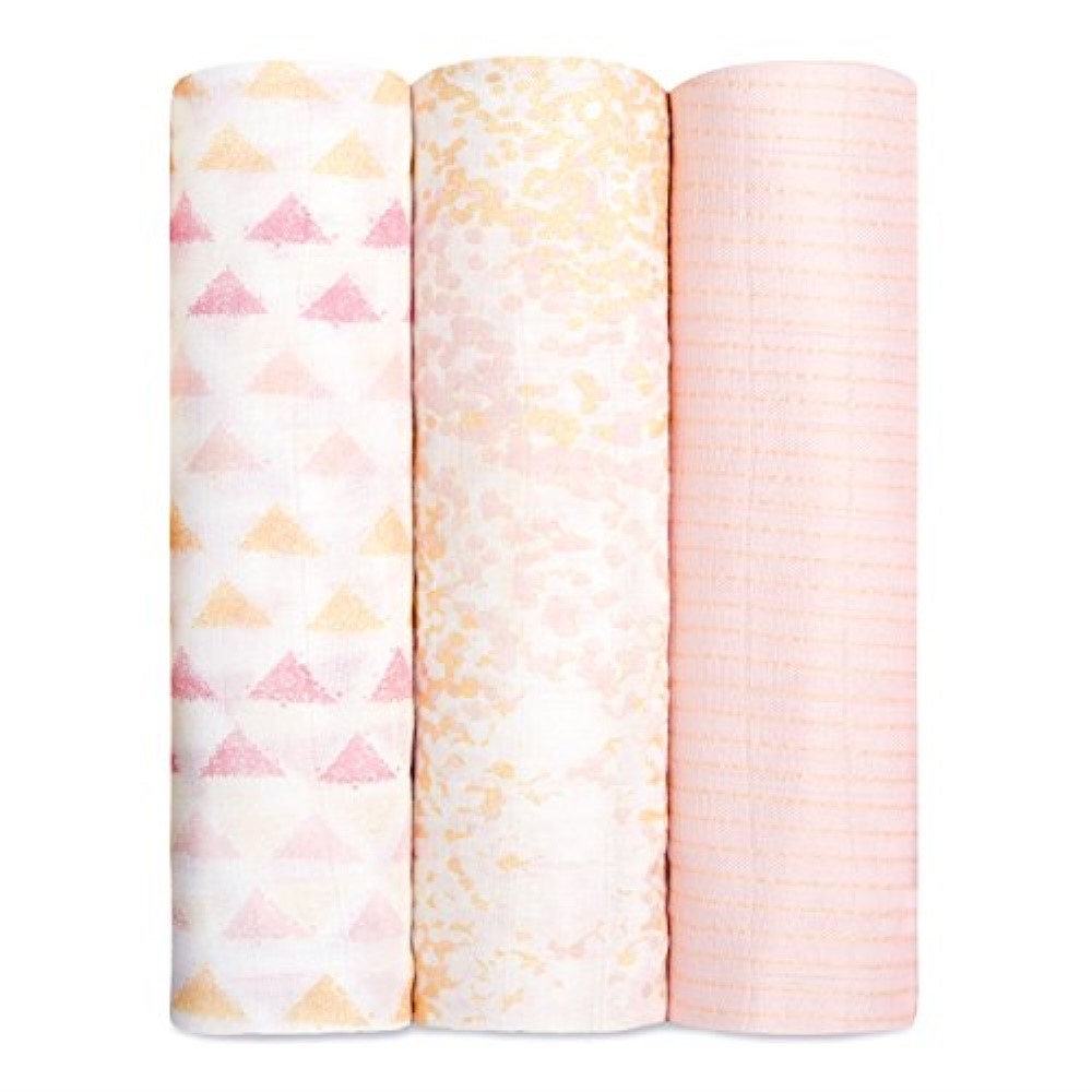 aden + anais silky soft metallic swaddle 3 pack, primrose birch Best