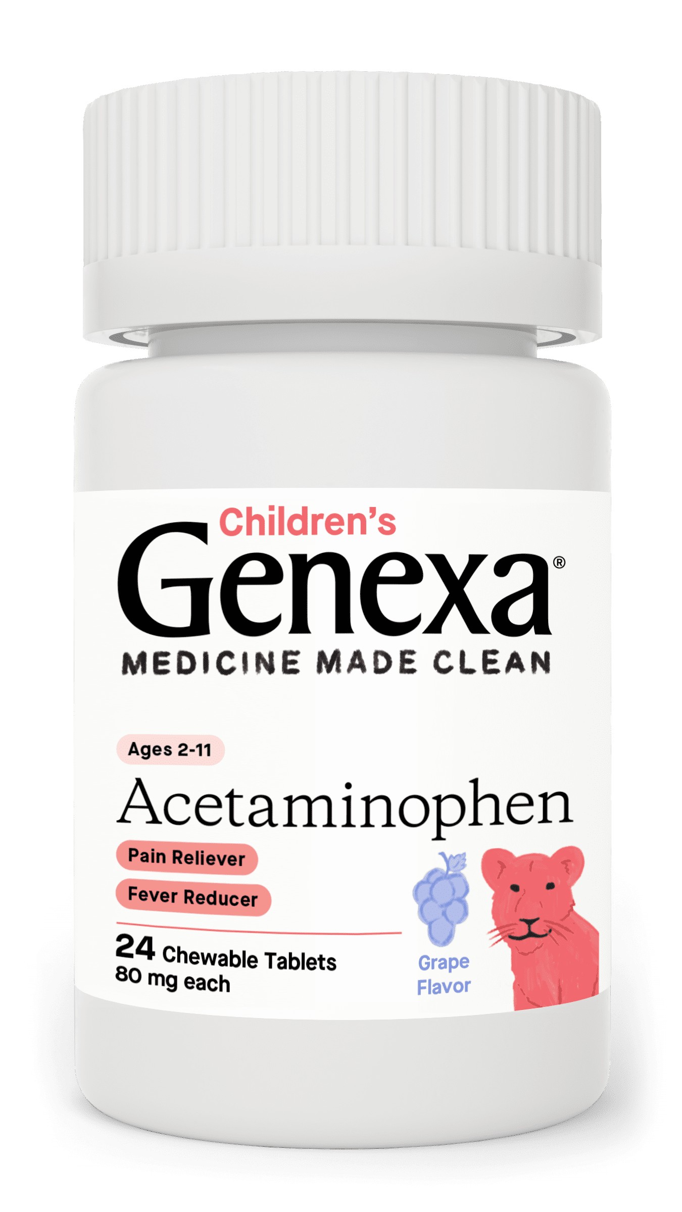 Genexa Children's Acetaminophen Pain & Fever Relief Chewable Tablets