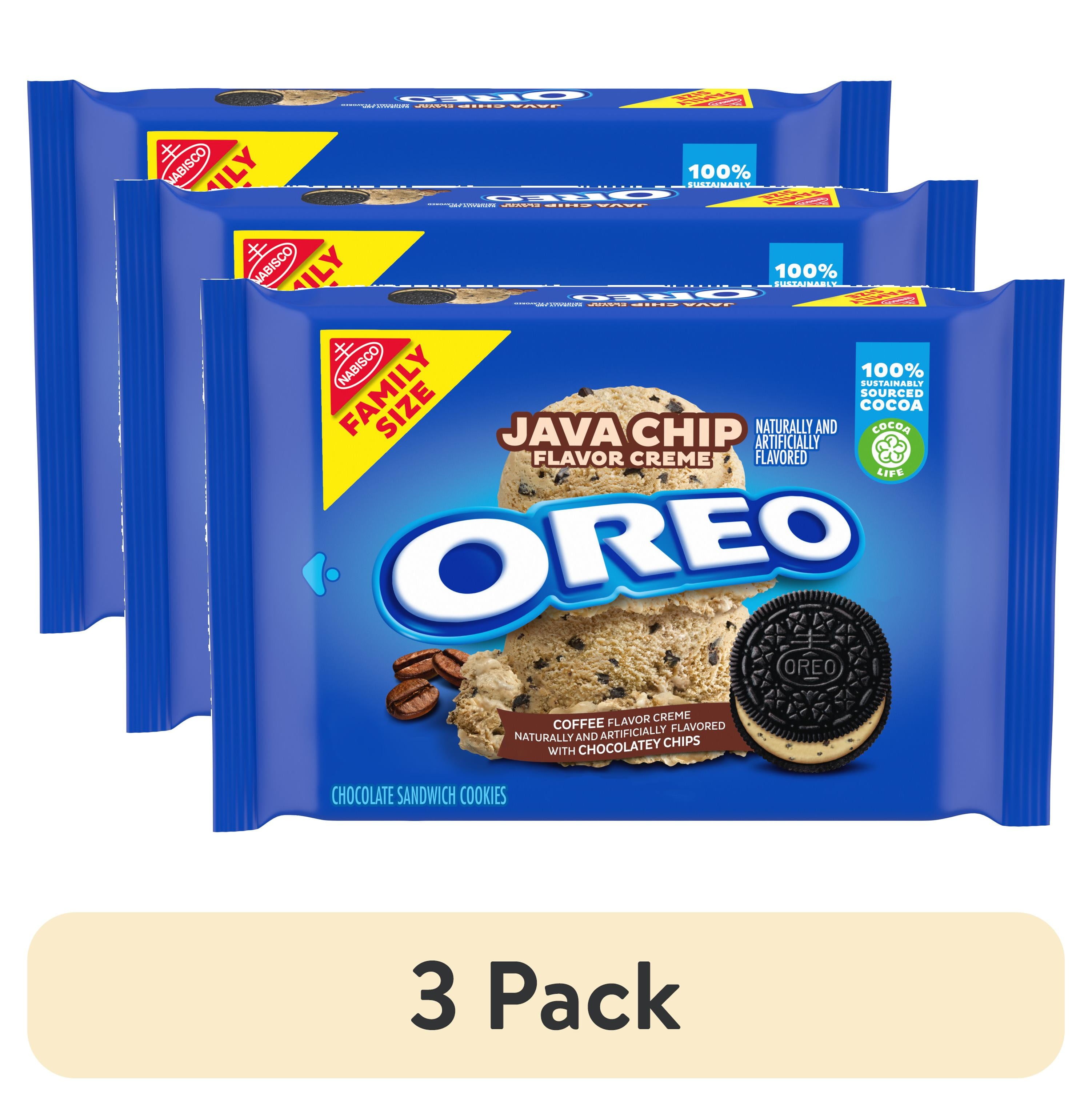 (3 pack) OREO Java Chip Creme Chocolate Sandwich Cookies, Family Size ...