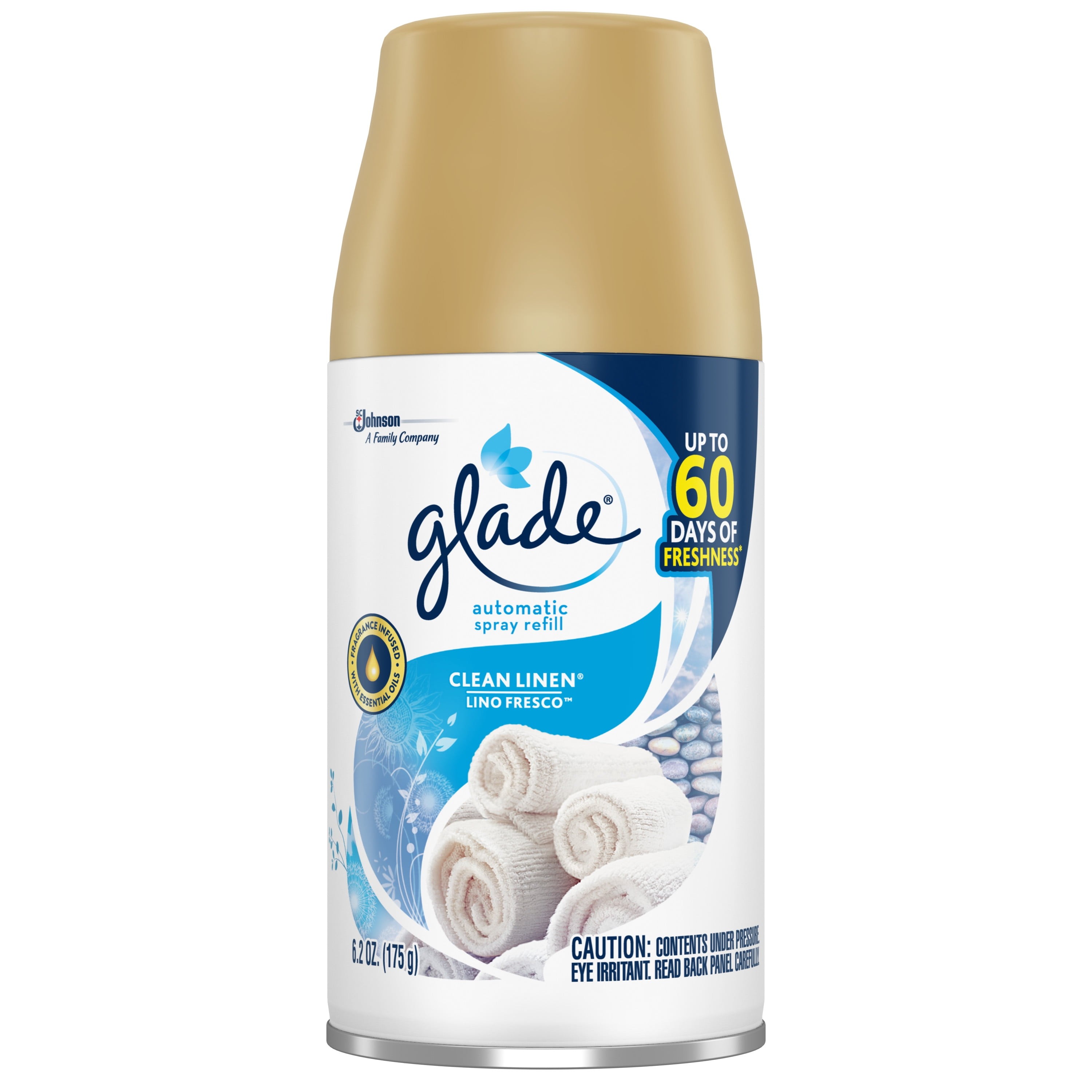 Glade PlugIns Refill 2 ct, Clean Linen, 1.34 FL. oz. Total, Scented Oil Air  Freshener Infused with Essential Oils