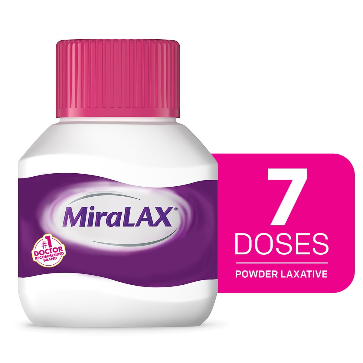 MiraLAX Laxative Powder for Gentle Constipation Relief, Stool Softener, 7 Doses Best Deals and