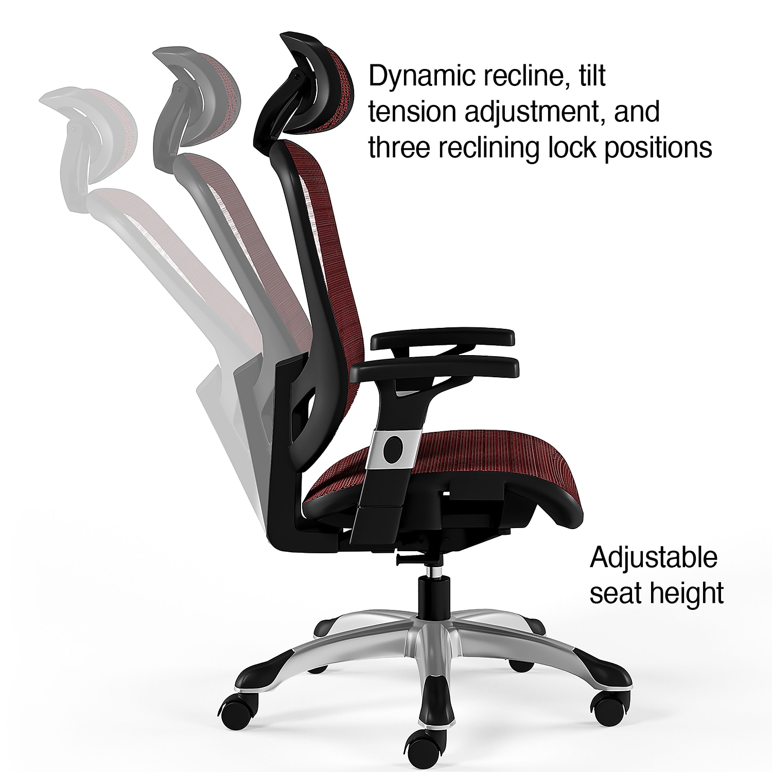 Union & Scale Flexfit Hyken Technical Mesh Task Chair Red 50218 Best Deals and Price History at 