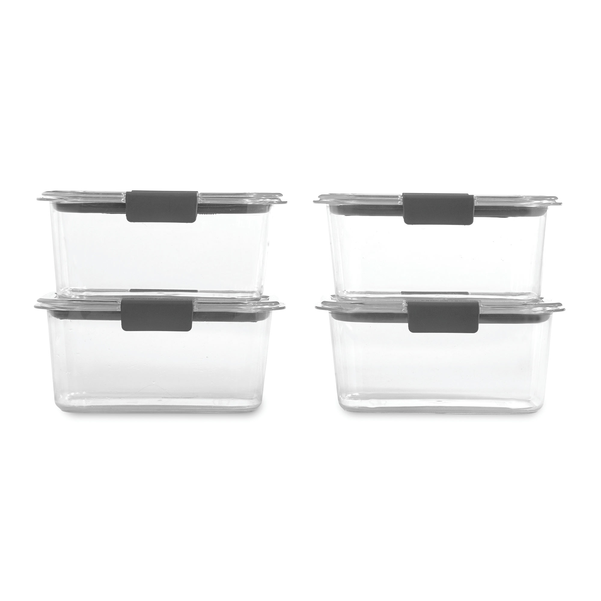 Rubbermaid Brilliance Food Storage Containers, 4.7 Cup, 4 Pack, Leak