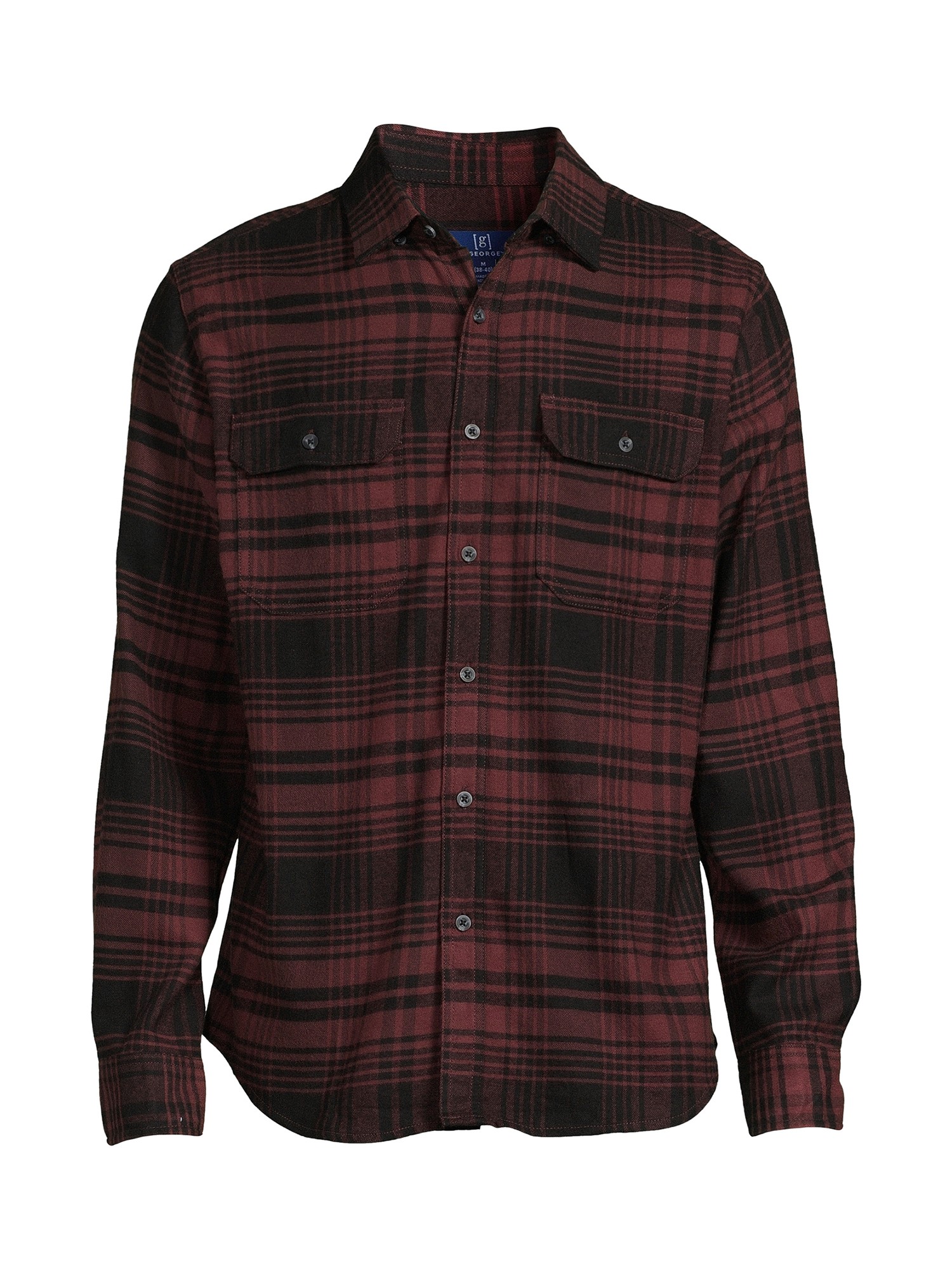 George Men's Long Sleeve Flannel Shirt 