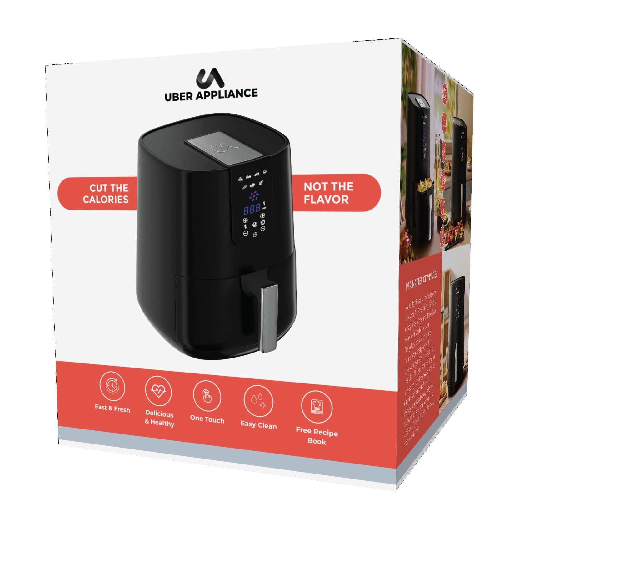 Uber Appliance Air Fryer XL Deluxe 5 Qt Capacity Touch Screen Programmable Air Fryer Best Deals