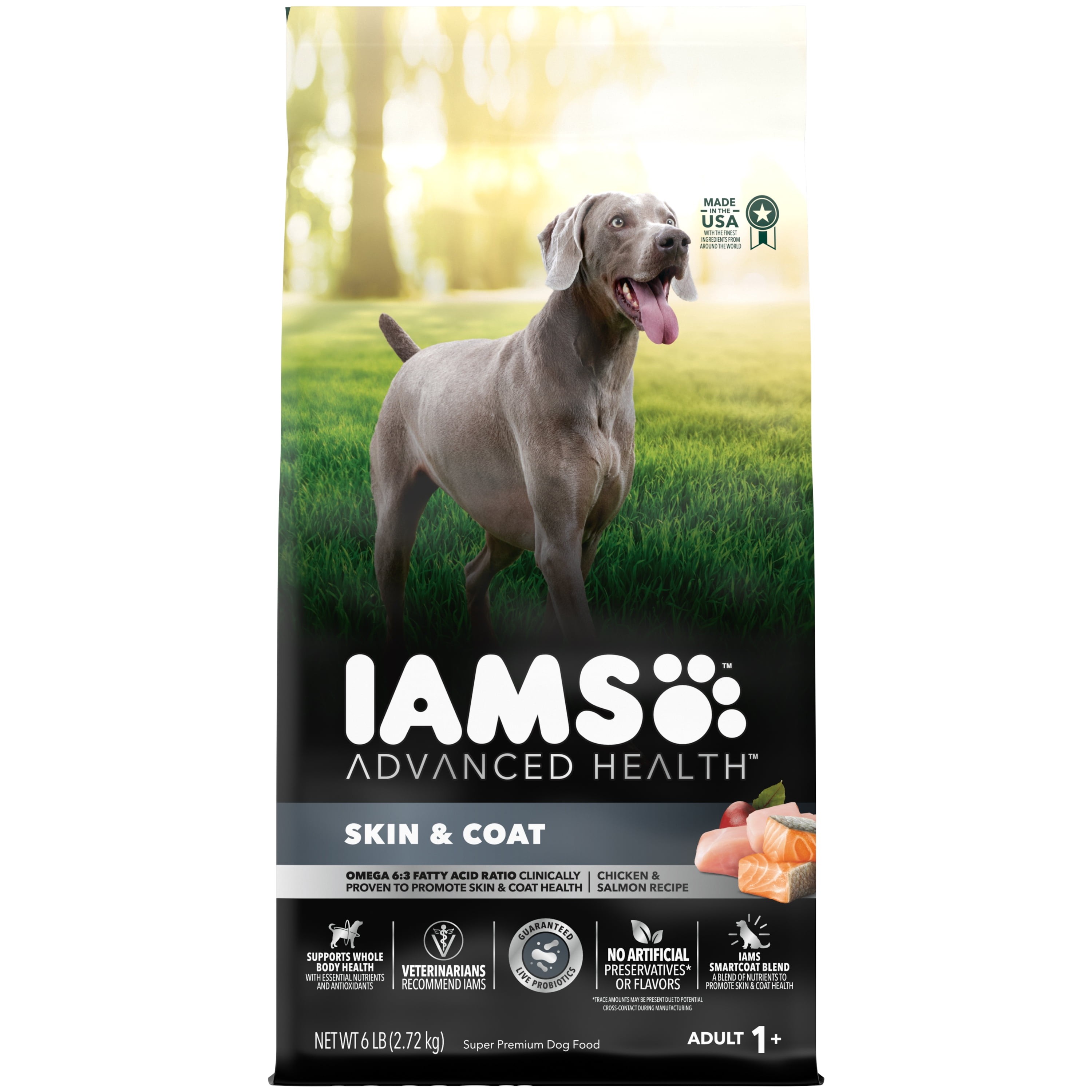 Iams Advanced Health Skin & Coat Chicken & Salmon Dry Dog Food, 6 lb