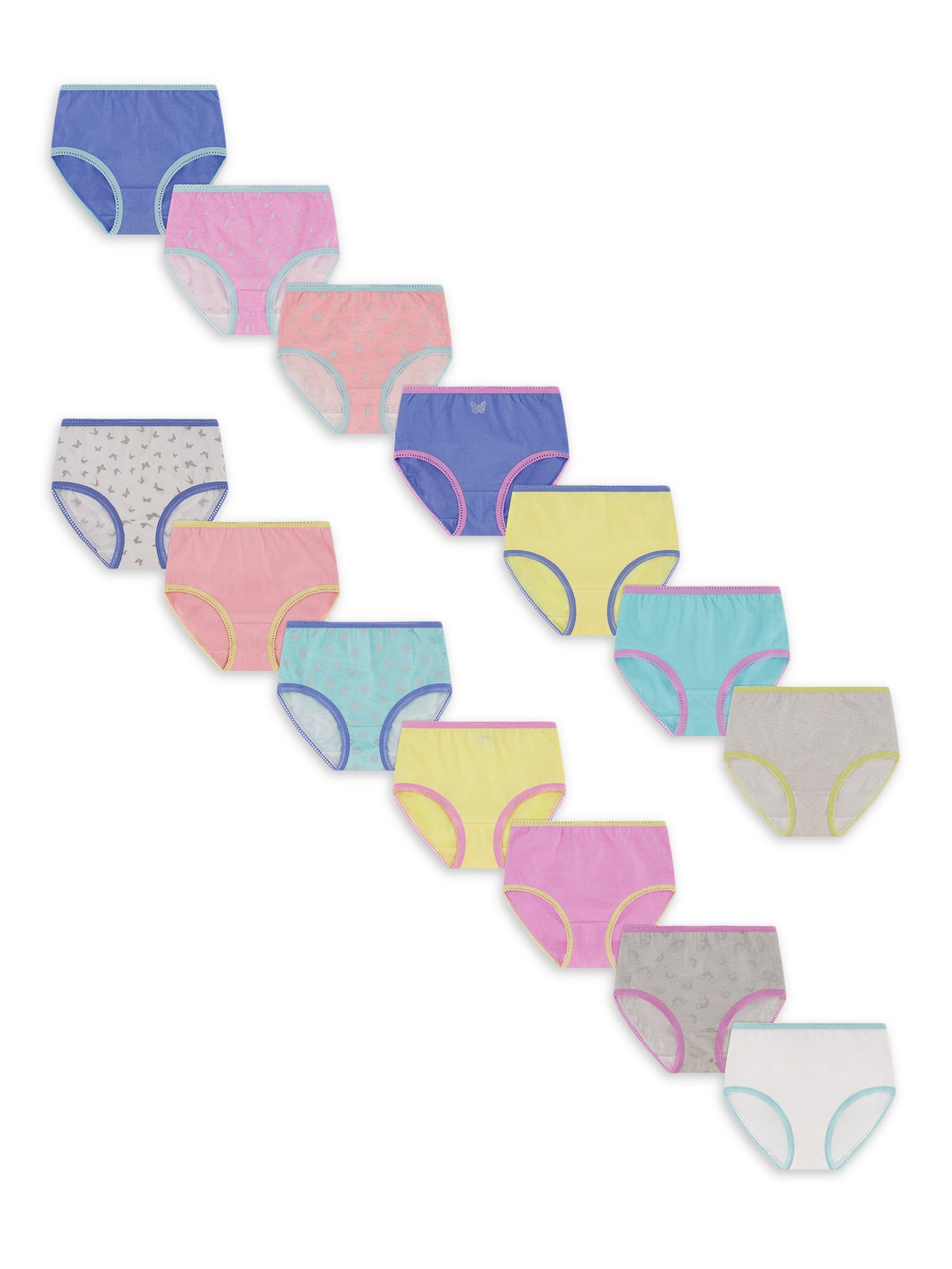 Wonder Nation Girls Bikini Underwear 16-Pack, Sizes 4-16