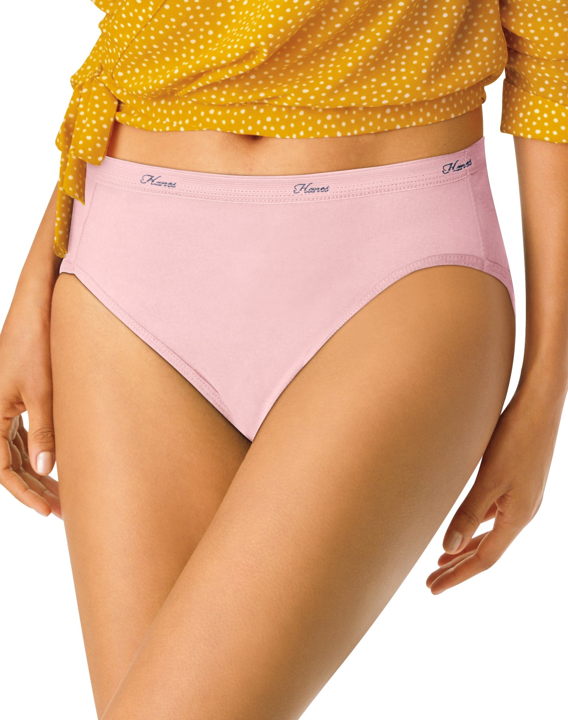 Buy Hanes Women's Cotton Brief Panty, Assorted, 9 (Pack of 3) at