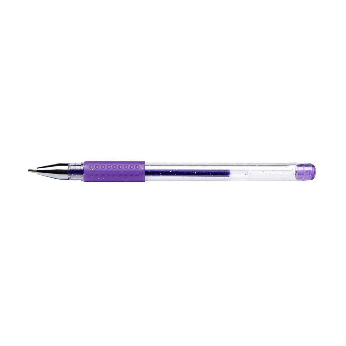 Kingart Soft Grip Glitter Gel Pens, 2.5 mm Ink Cartridge, Set of 30 