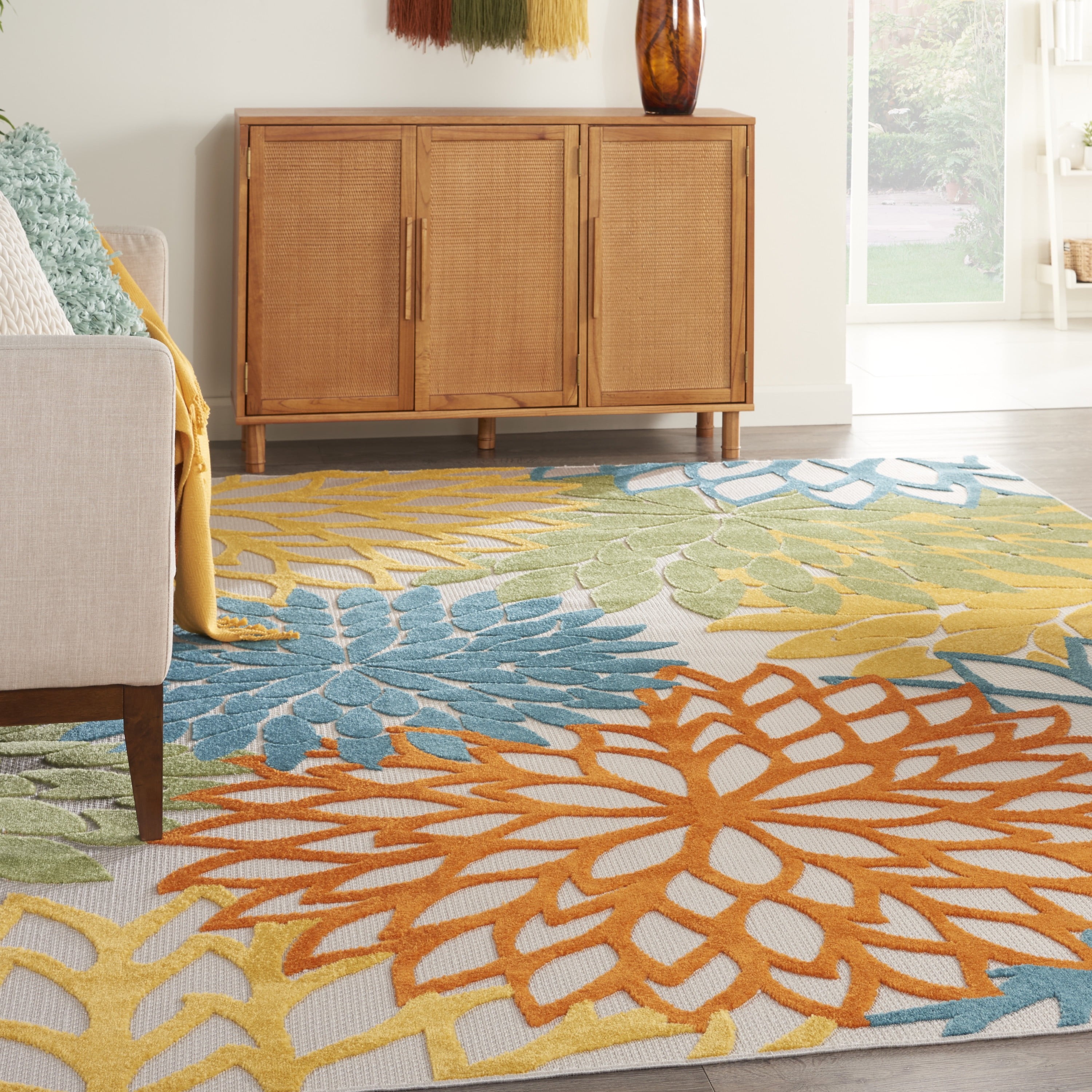 Nourison Aloha Indoor Outdoor Multicolor 10 x 14 Area Rug 10x14 Deals ...