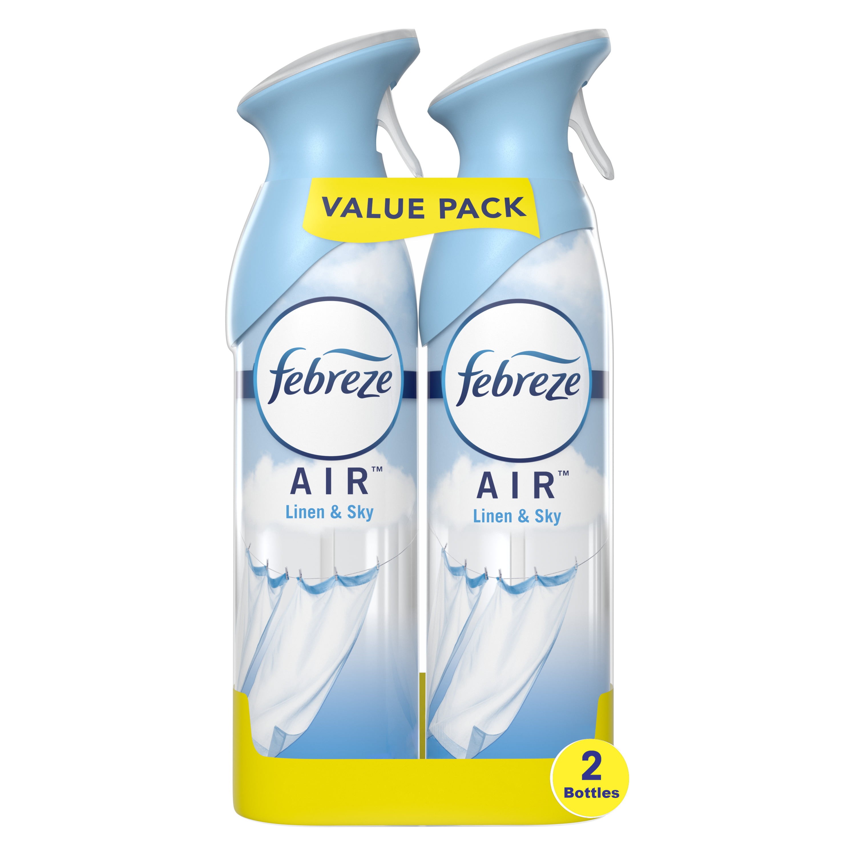 Febreze OdorFighting Air Freshener, Linen & Sky, Pack of 2, 8.8 oz
