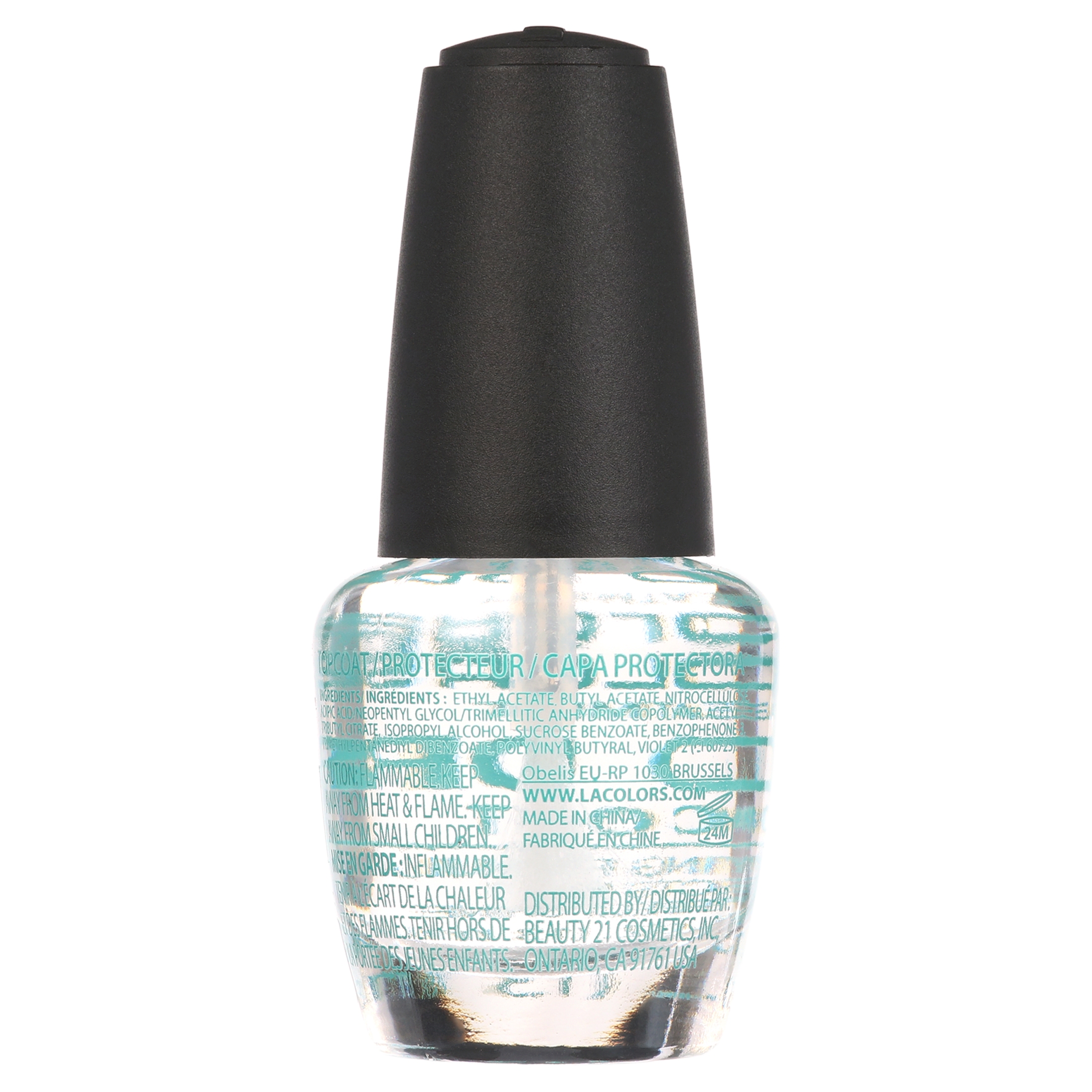 L.A. COLORS Craze Nail Polish, Rapid Dry Top Coat Treatment, Clear, 0.