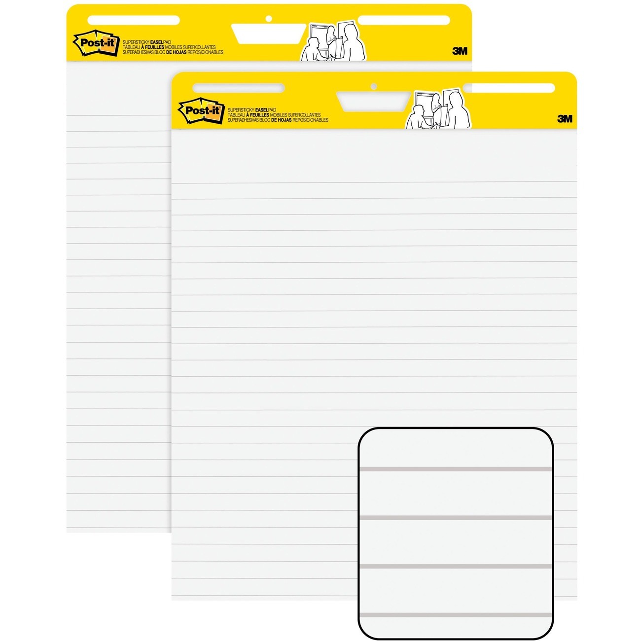 Post-it Super Sticky Easel Pad – 25”x30”, 30 Sheets Per Pad, 4 Packs – Sticks Longer, Great For Teachers & Teams