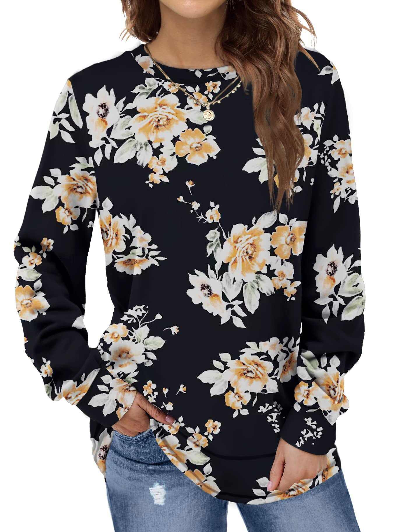 Mejores ofertas e historial de precios de Fantaslook Sweatshirts for Women  Crewneck Casual Long Sleeve Shirts Tunic Tops en